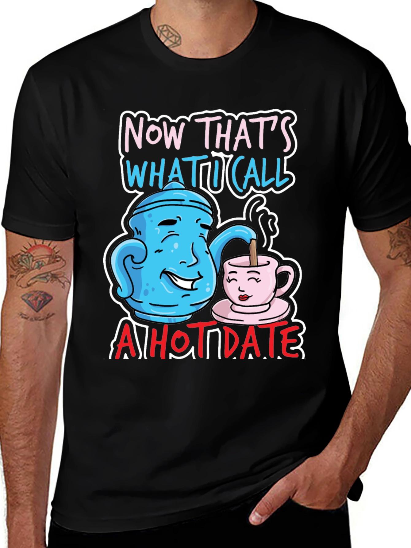 Variant 16 of Funny "Hot Date" Graphic T-Shirt