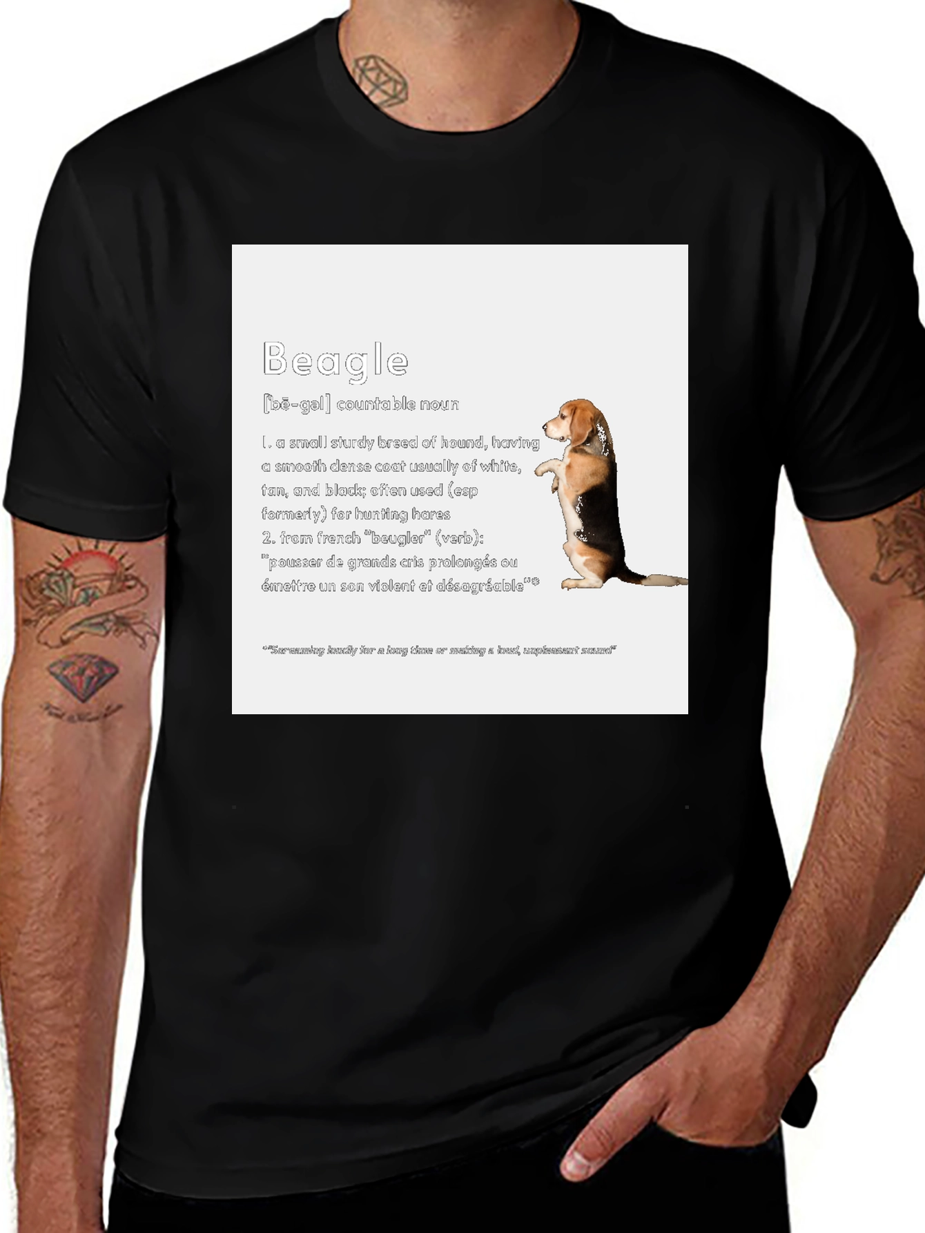 Black Beagle Definition T-Shirt - Dog Lover Apparel main image