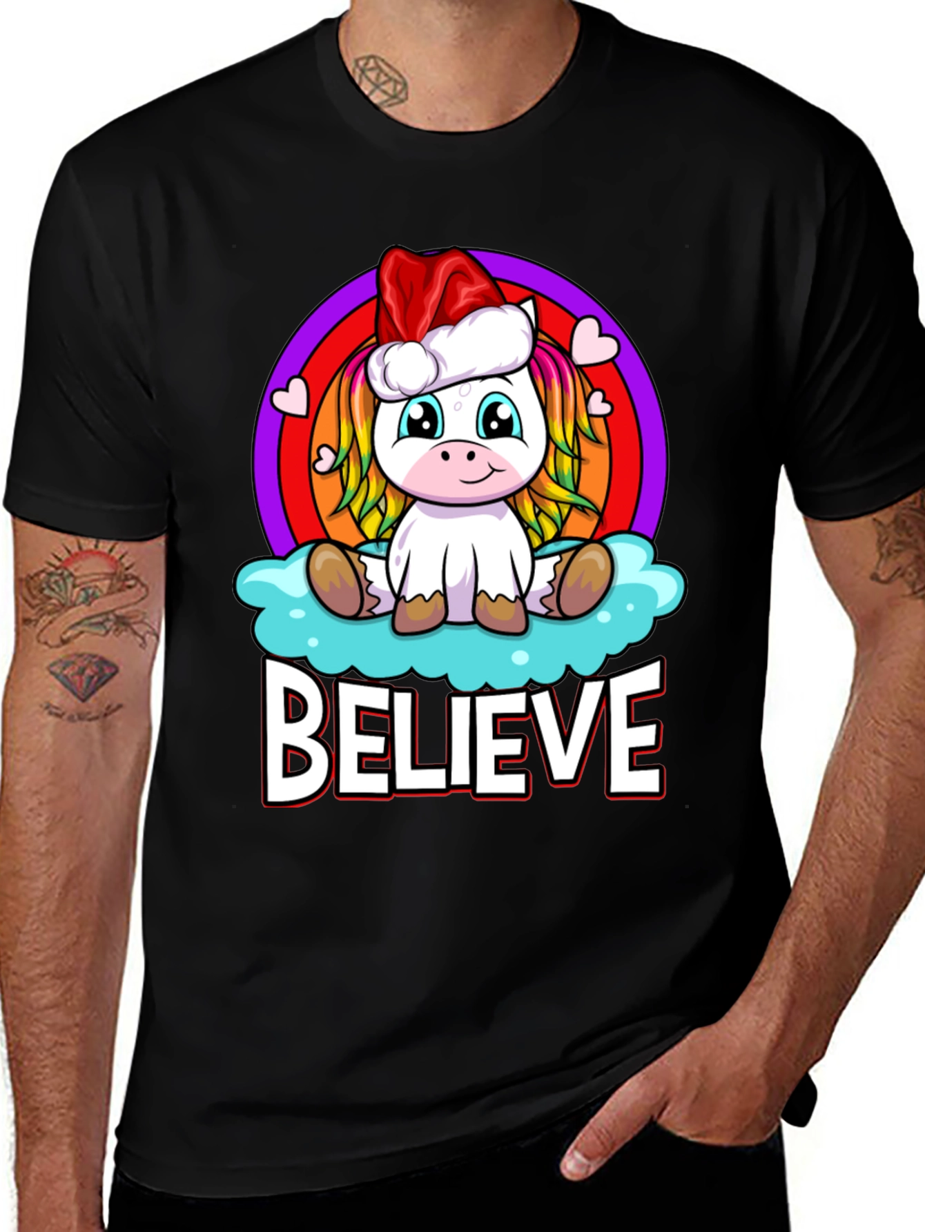 Variant 10 of Believe Unicorn Christmas T-Shirt