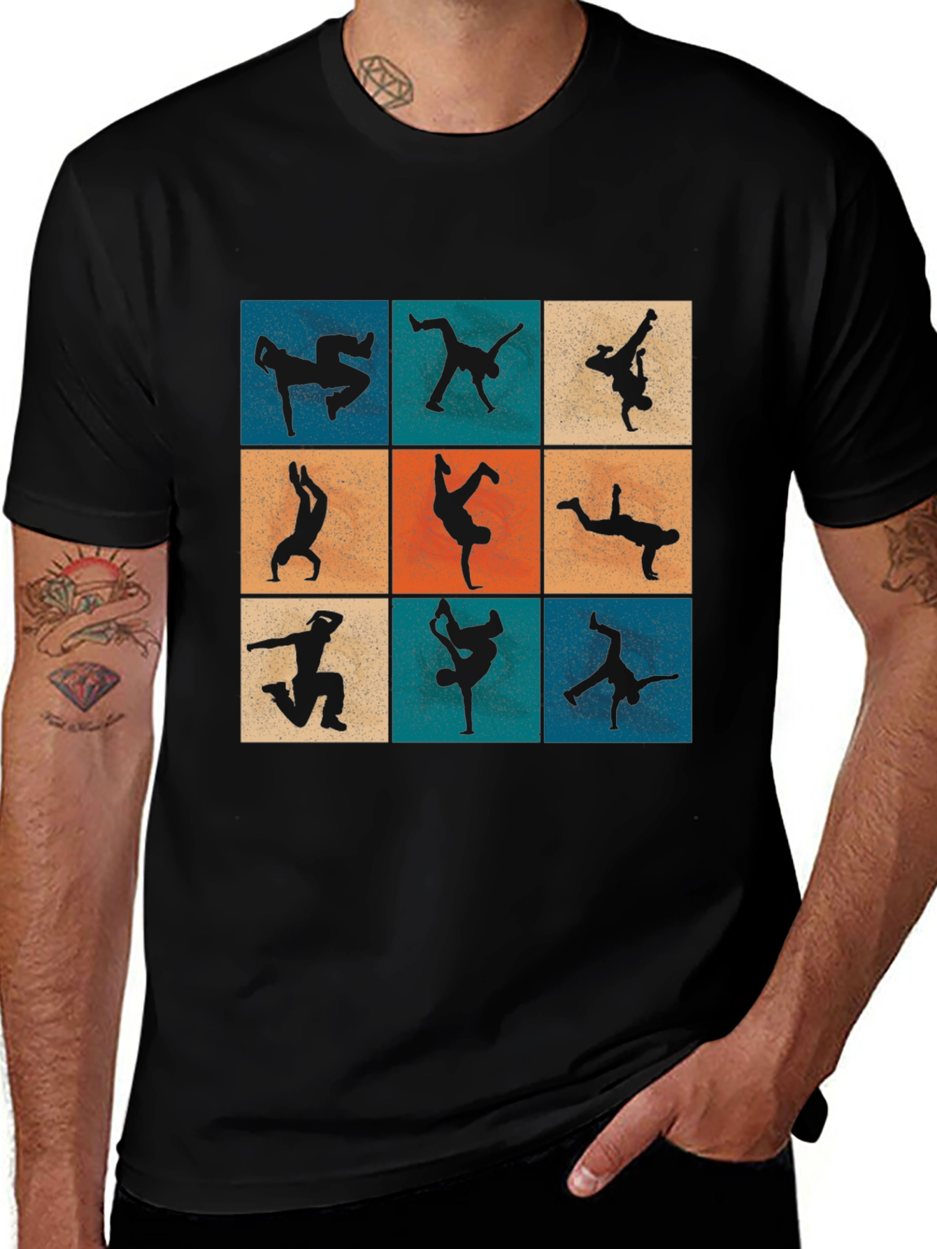 Variant 15 of Breakdance Silhouette Graphic T-Shirt