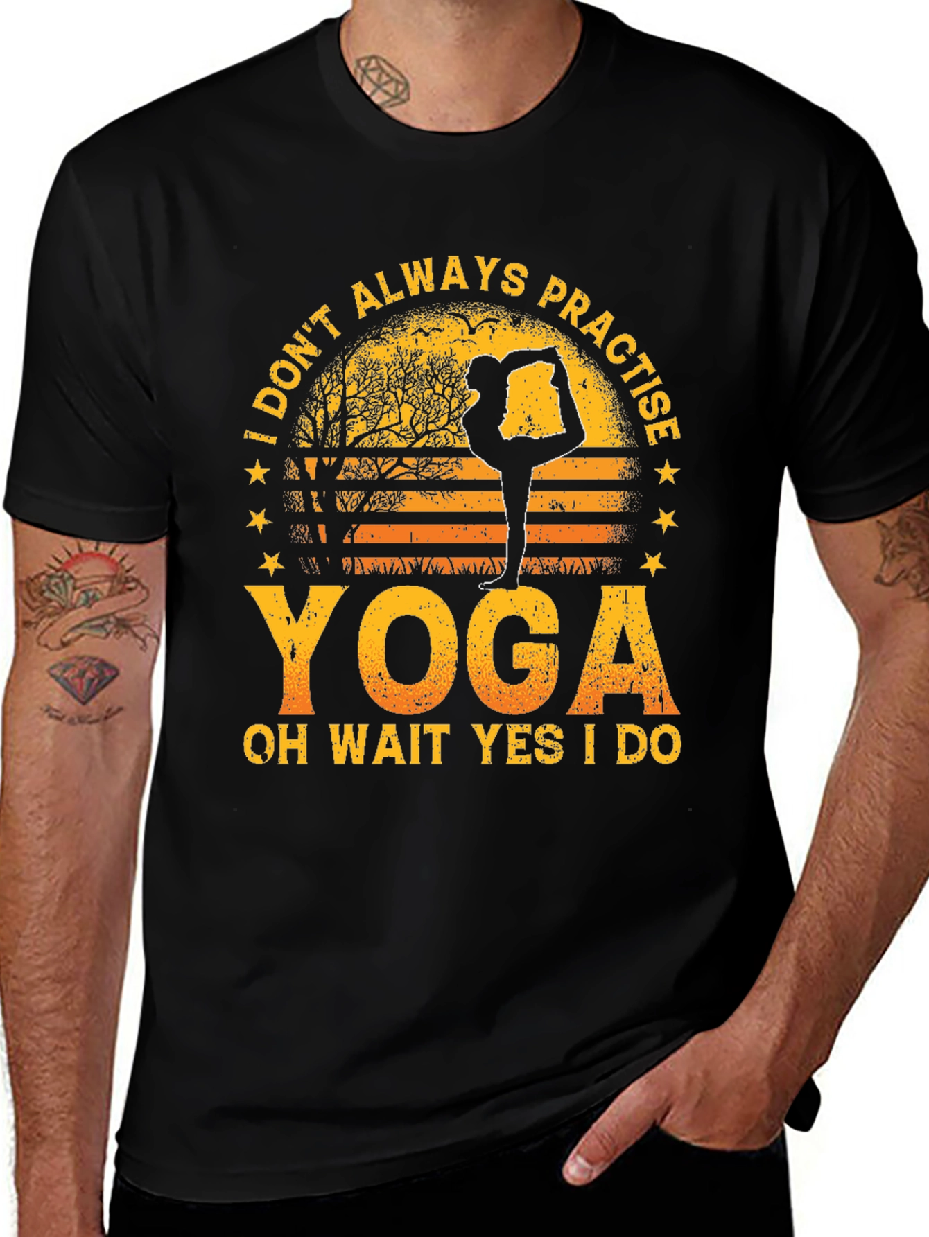Yoga Lover Graphic Tee - 'I Don't Always Practise Yoga'