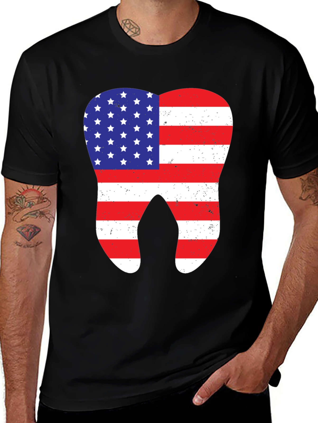Variant 3 of American Flag Tooth T-Shirt