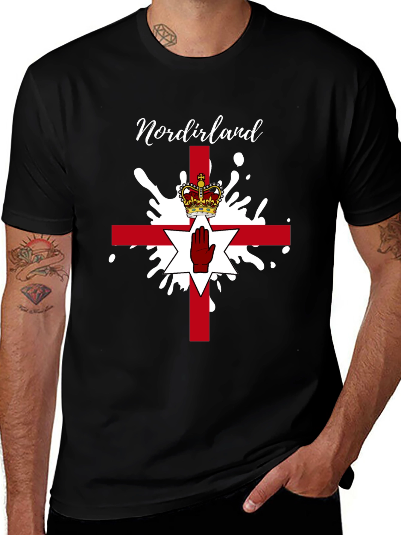 Nordirland T-Shirt: Northern Ireland Flag Graphic Tee