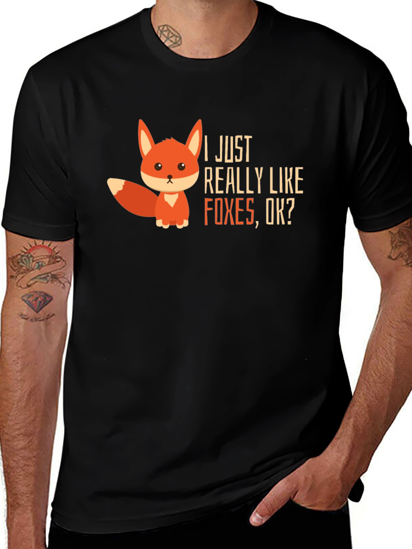 Variant 14 of Cute Fox Graphic Tee - I Just Really Like Foxes