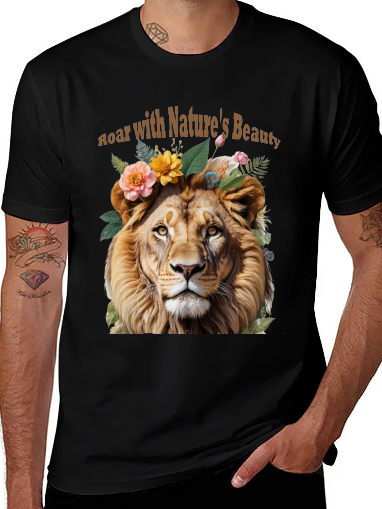 Variant 10 of Nature's Beauty Lion Graphic Tee