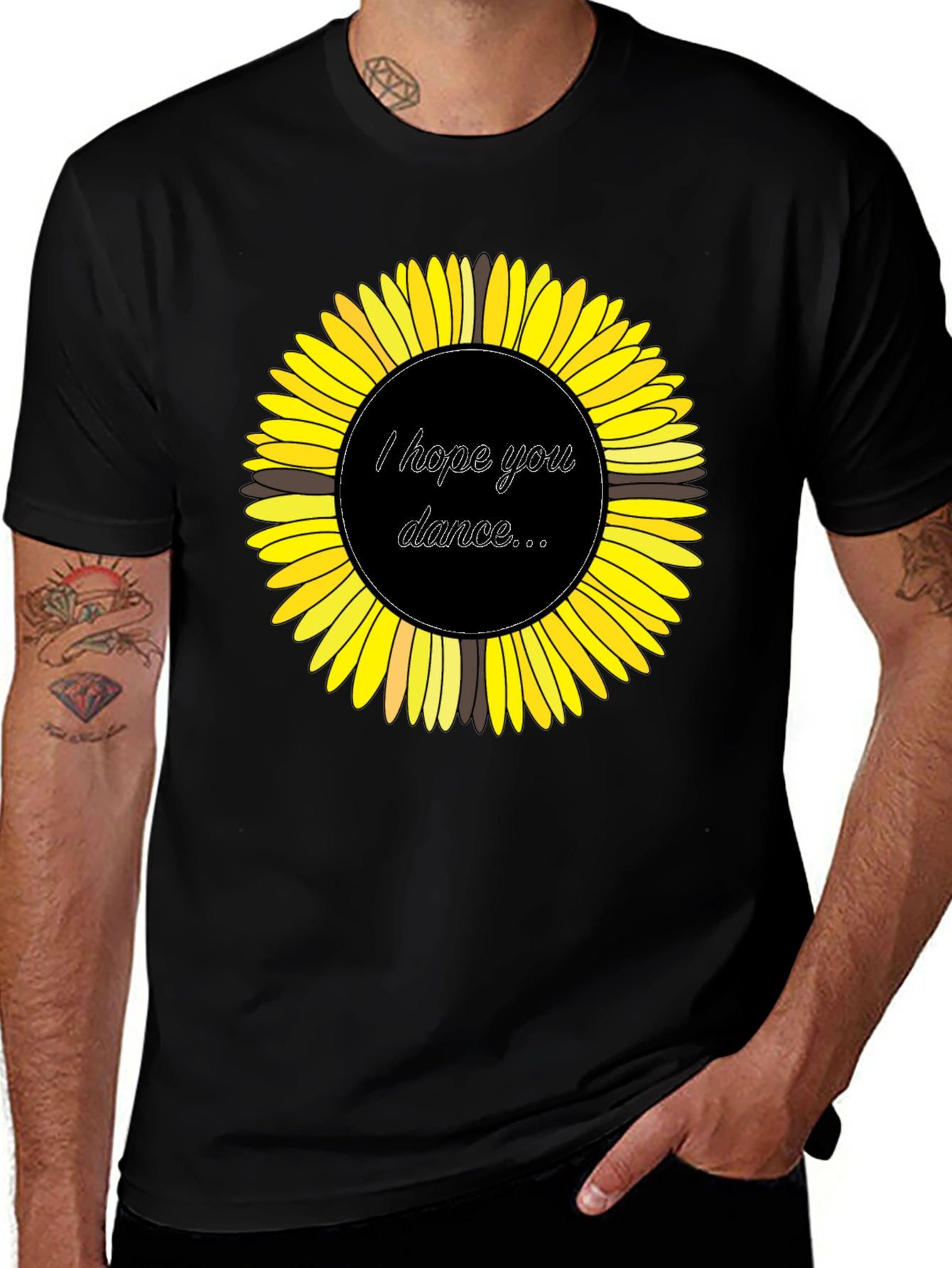 Variant 2 of Sunflower Graphic Tee - I Hope You Dance T-Shirt
