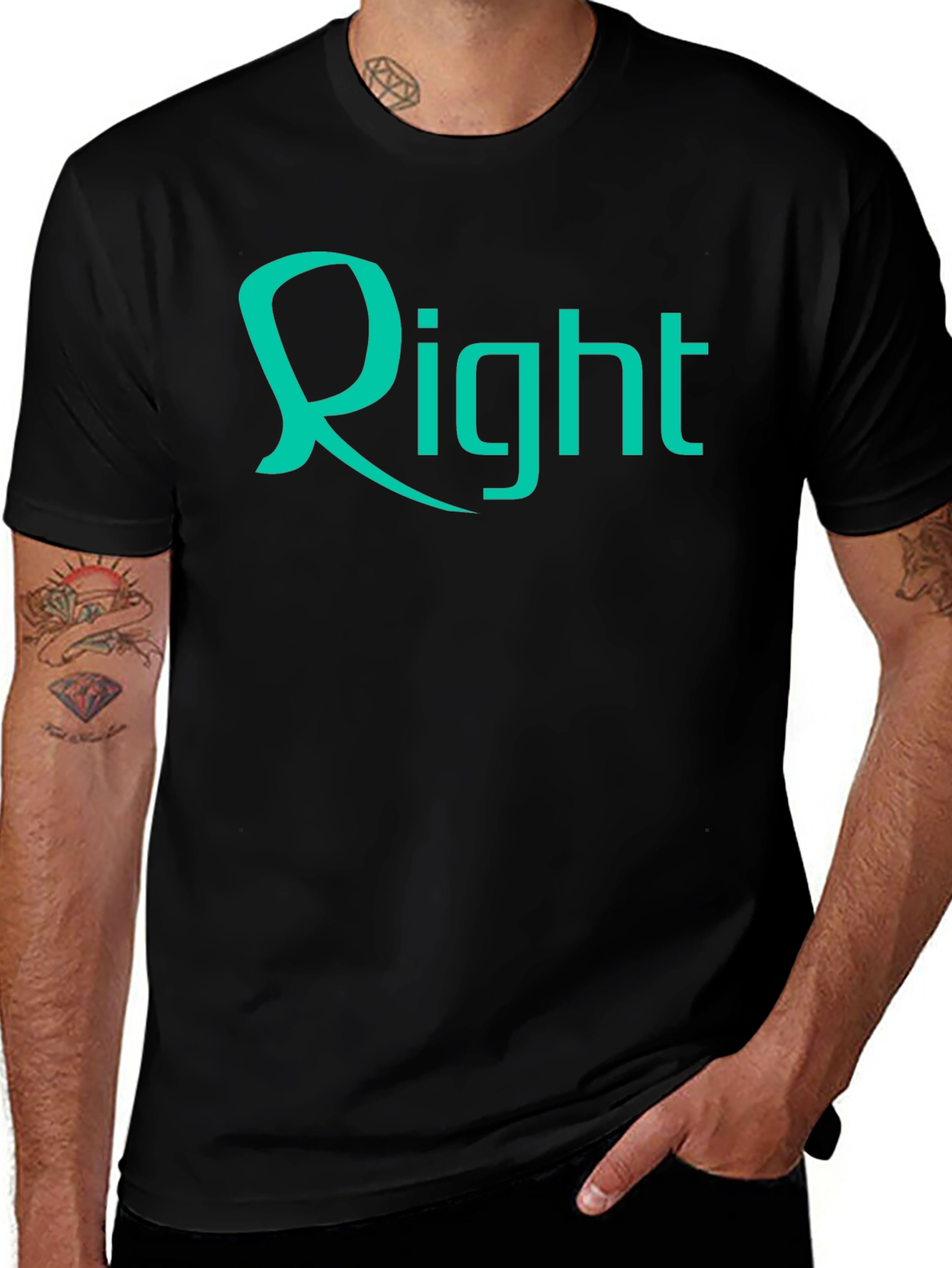 Variant 14 of Right Graphic Black T-Shirt
