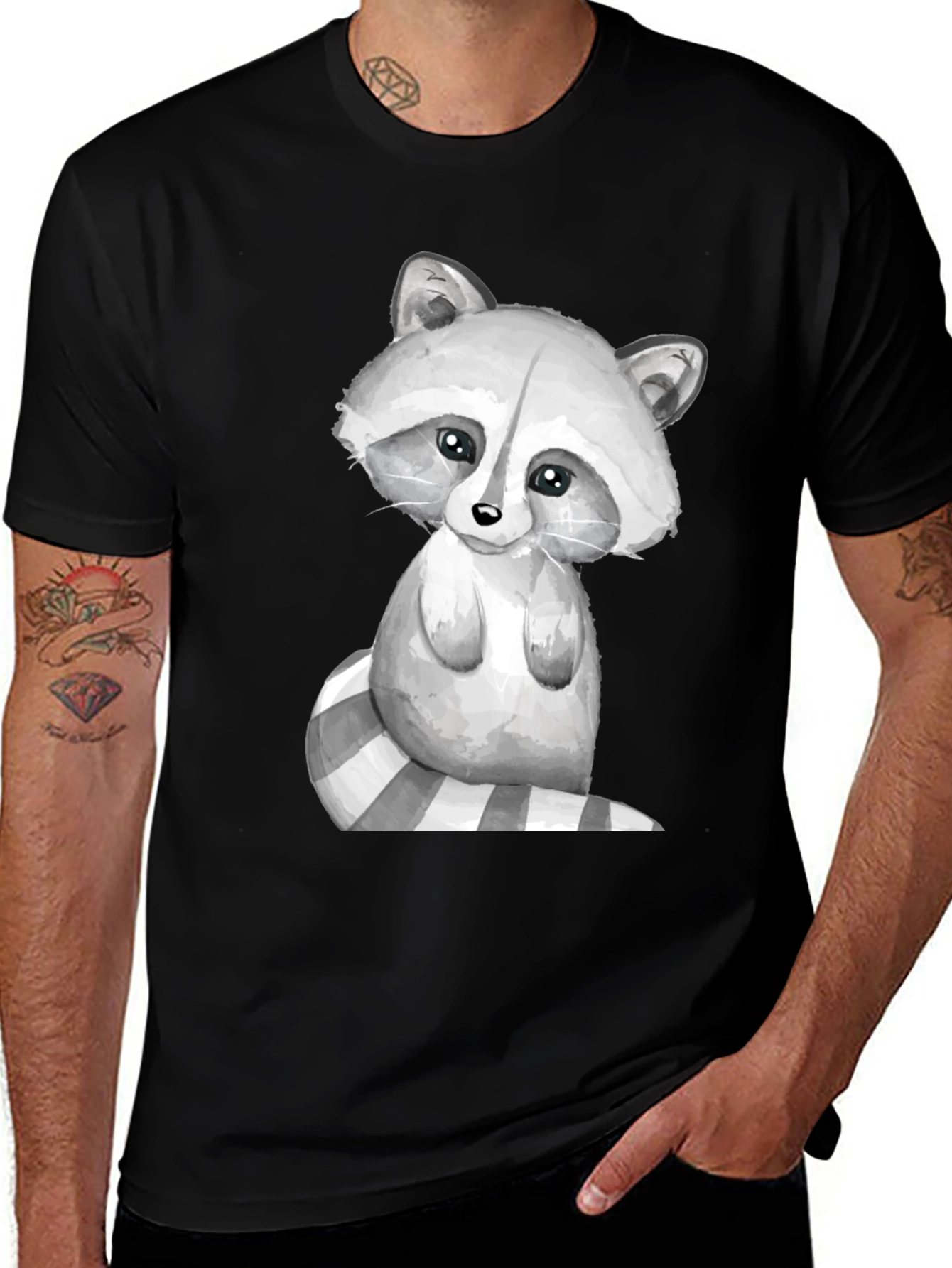 Variant 28 of Raccoon Graphic Tee - Cute Animal Lover Shirt