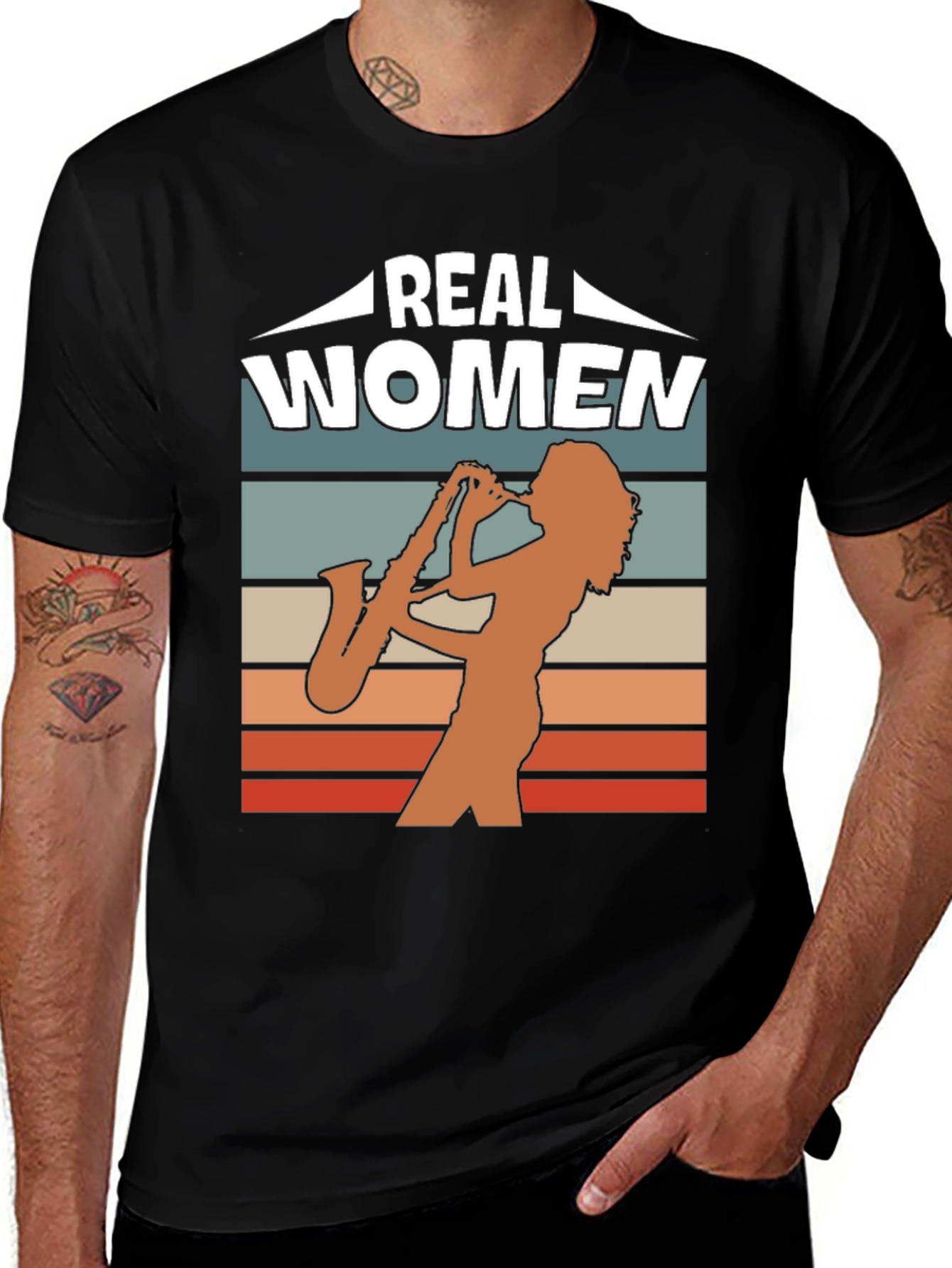 Variant 30 of Real Women Play Saxophone T-Shirt