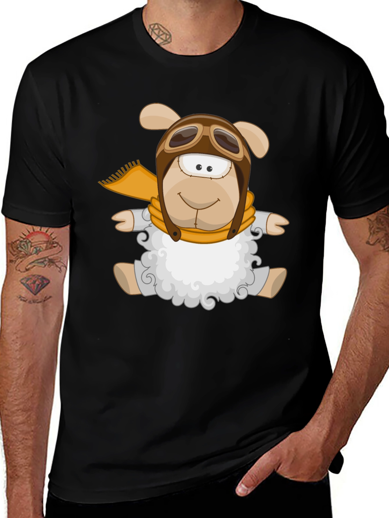 Pilot Sheep Graphic Tee - Fly High in Style!