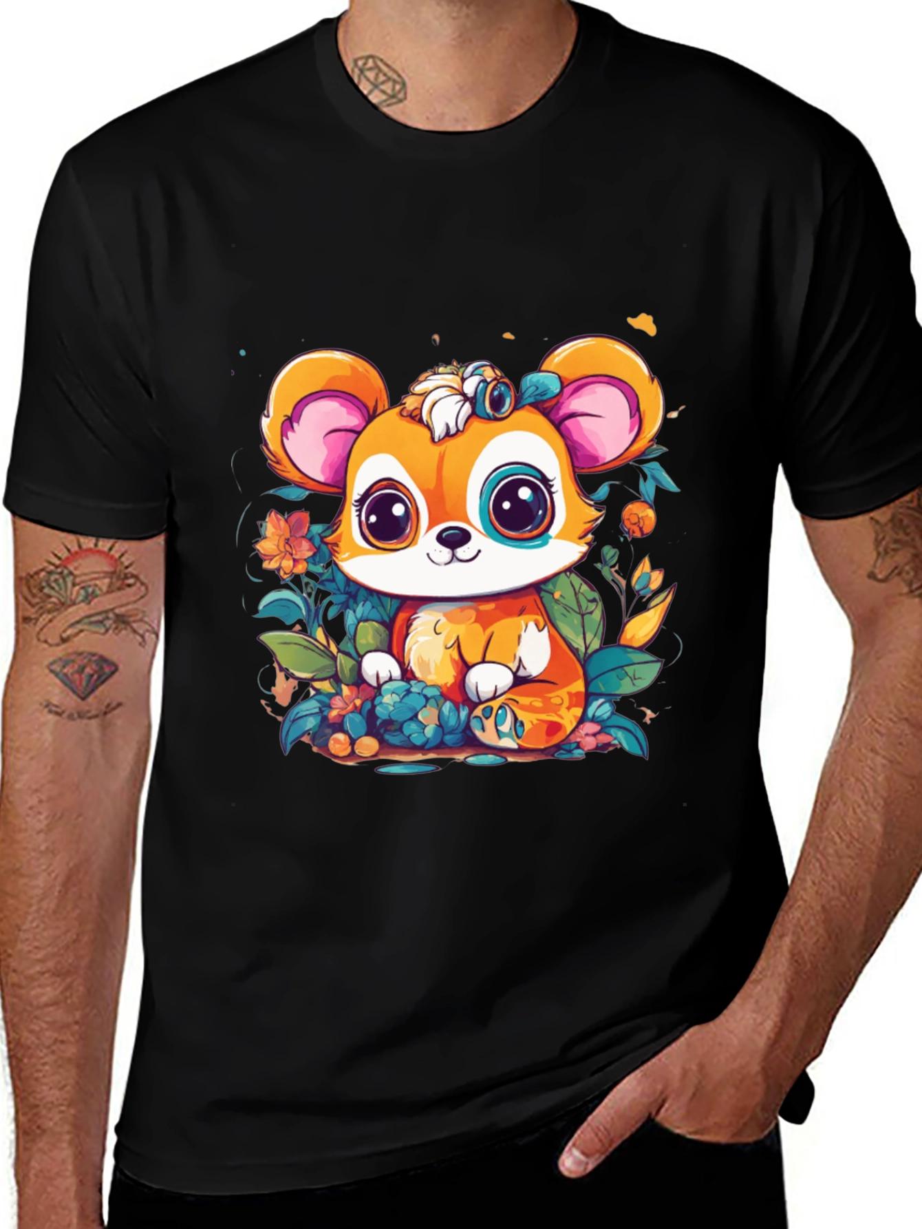 Variant 15 of Cute Cartoon Mouse Graphic Tee