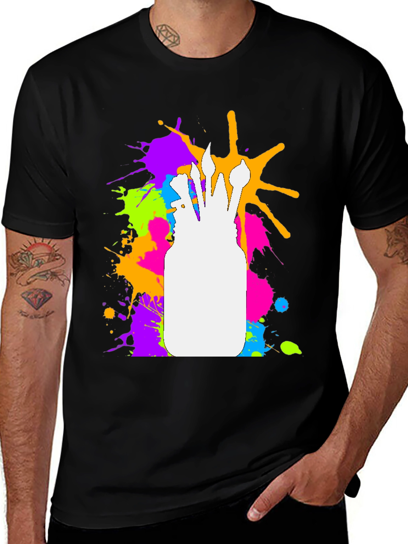 Variant 29 of Abstract Paint Brush T-Shirt