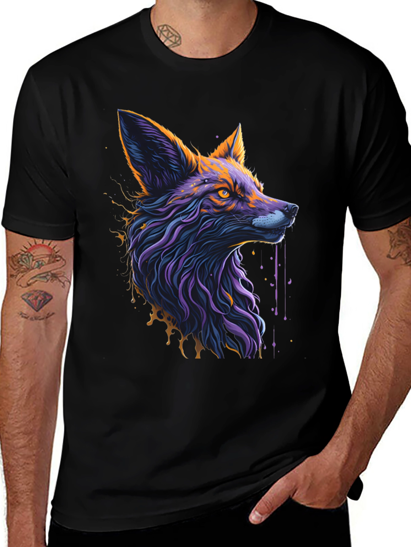 Fox Graphic Print T-Shirt