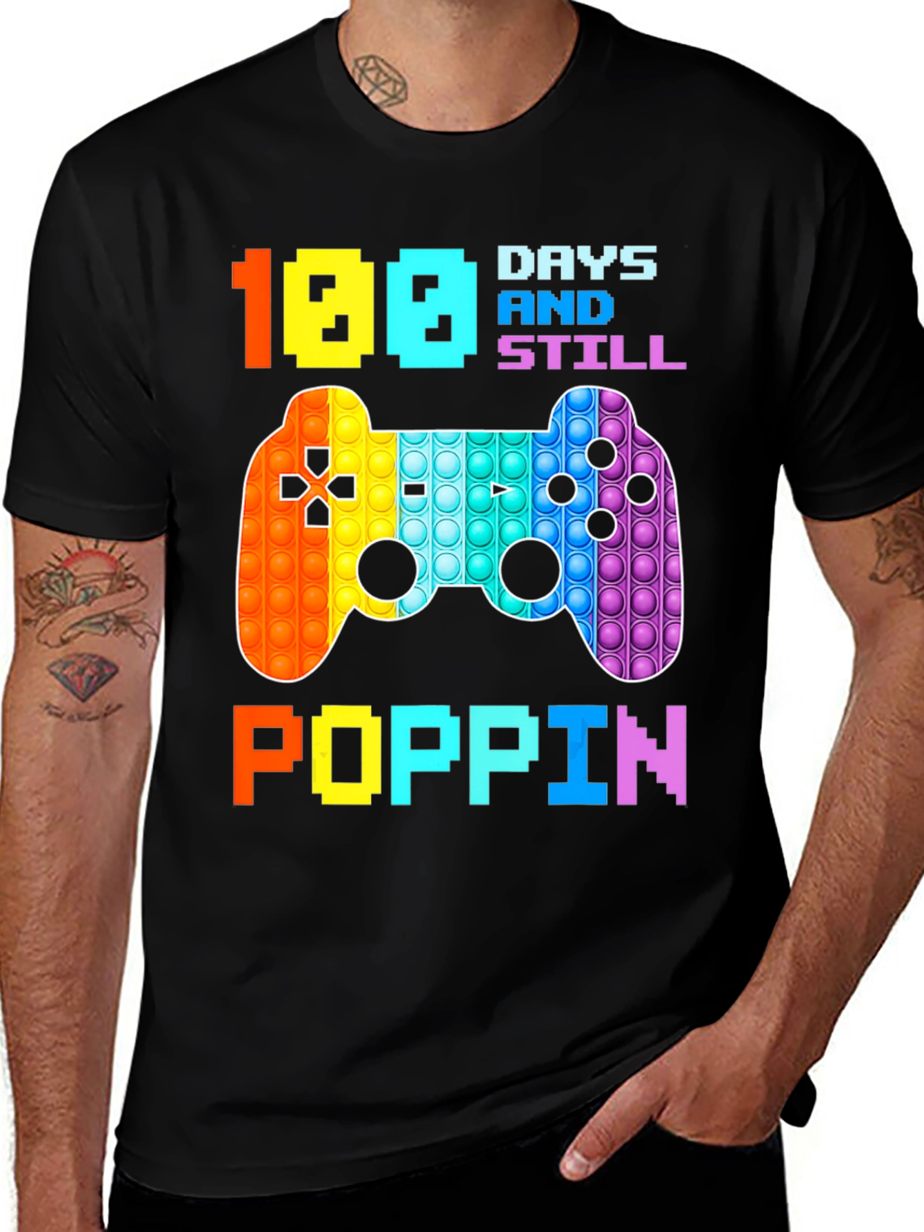 Variant 26 of 100 Days Poppin' T-Shirt - Gamer Style