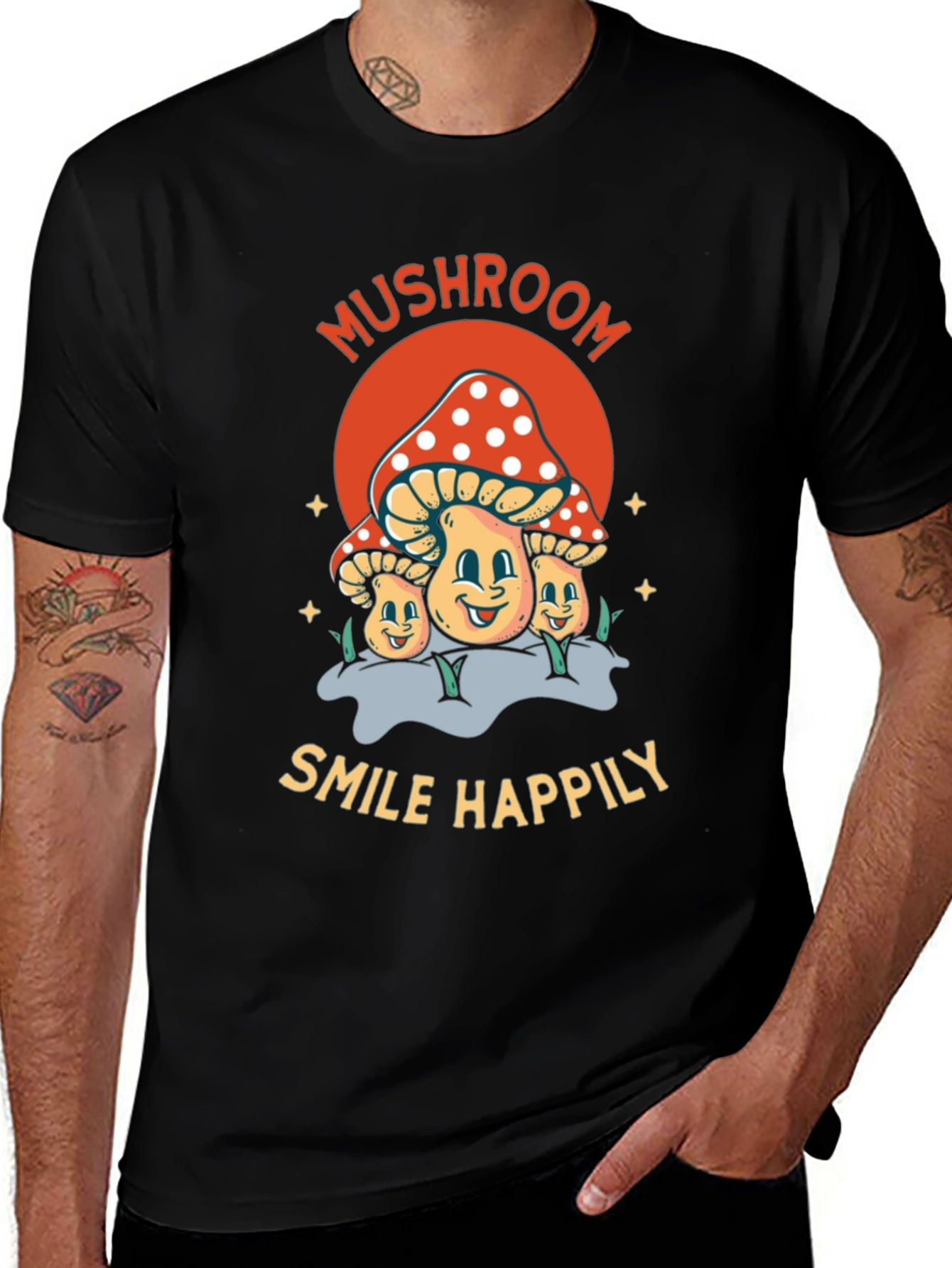 Mushroom Smile Graphic Tee