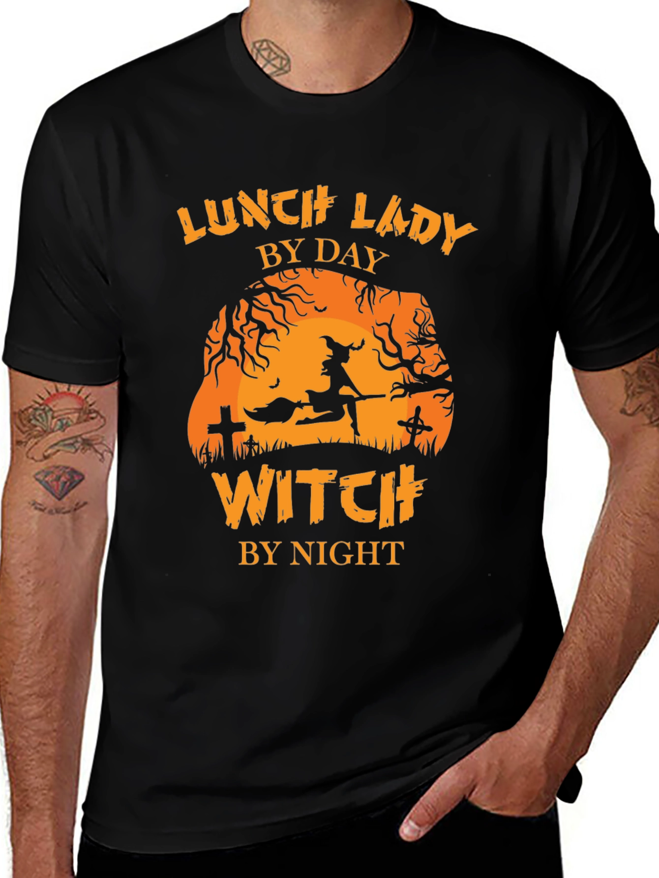Lunch Lady by Day, Witch by Night T-Shirt