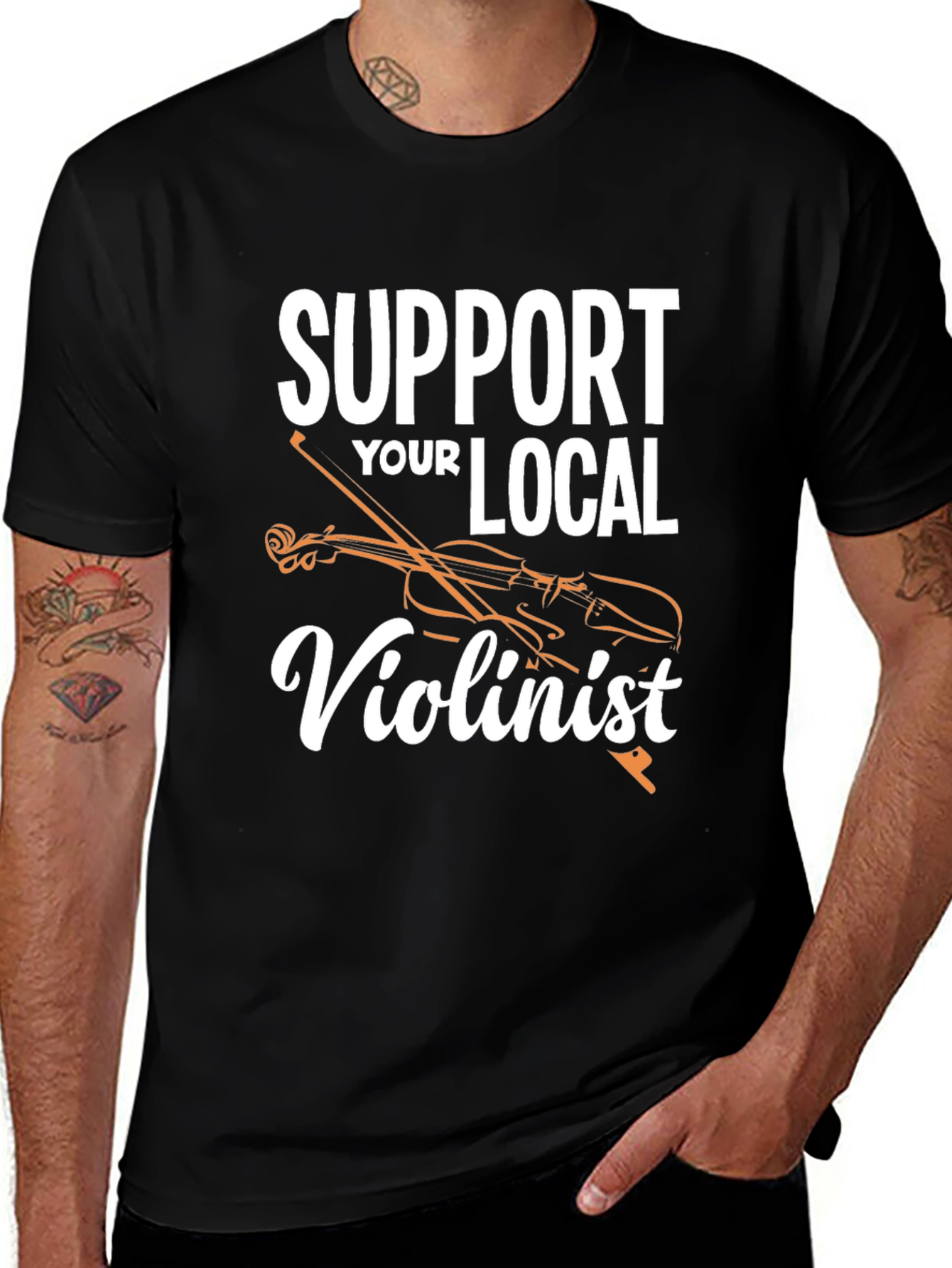 Variant 8 of Support Your Local Violinist T-Shirt