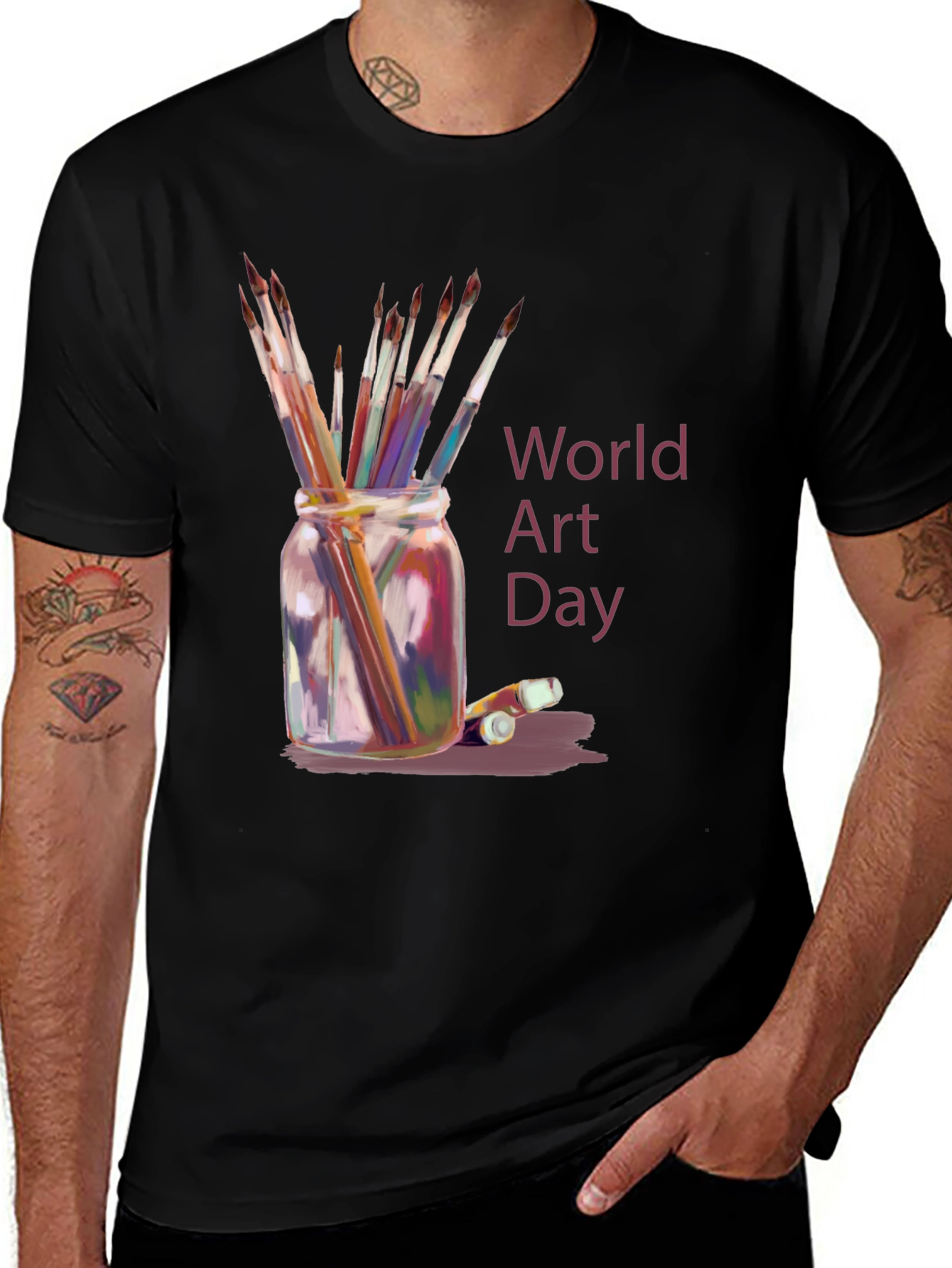 Variant 2 of World Art Day Graphic T-Shirt