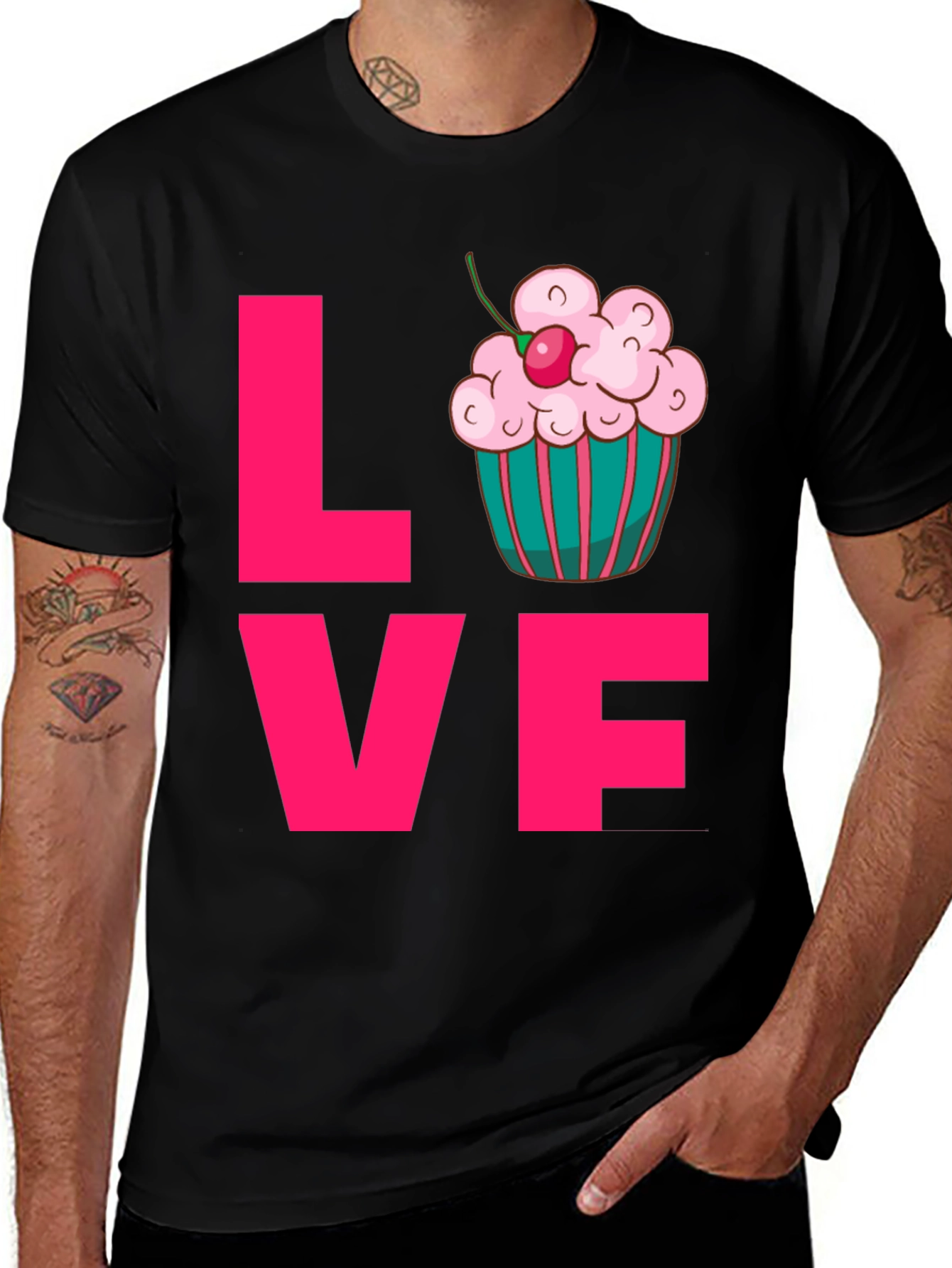 Variant 6 of Love Cupcake Graphic T-Shirt - Sweet Treat Tee