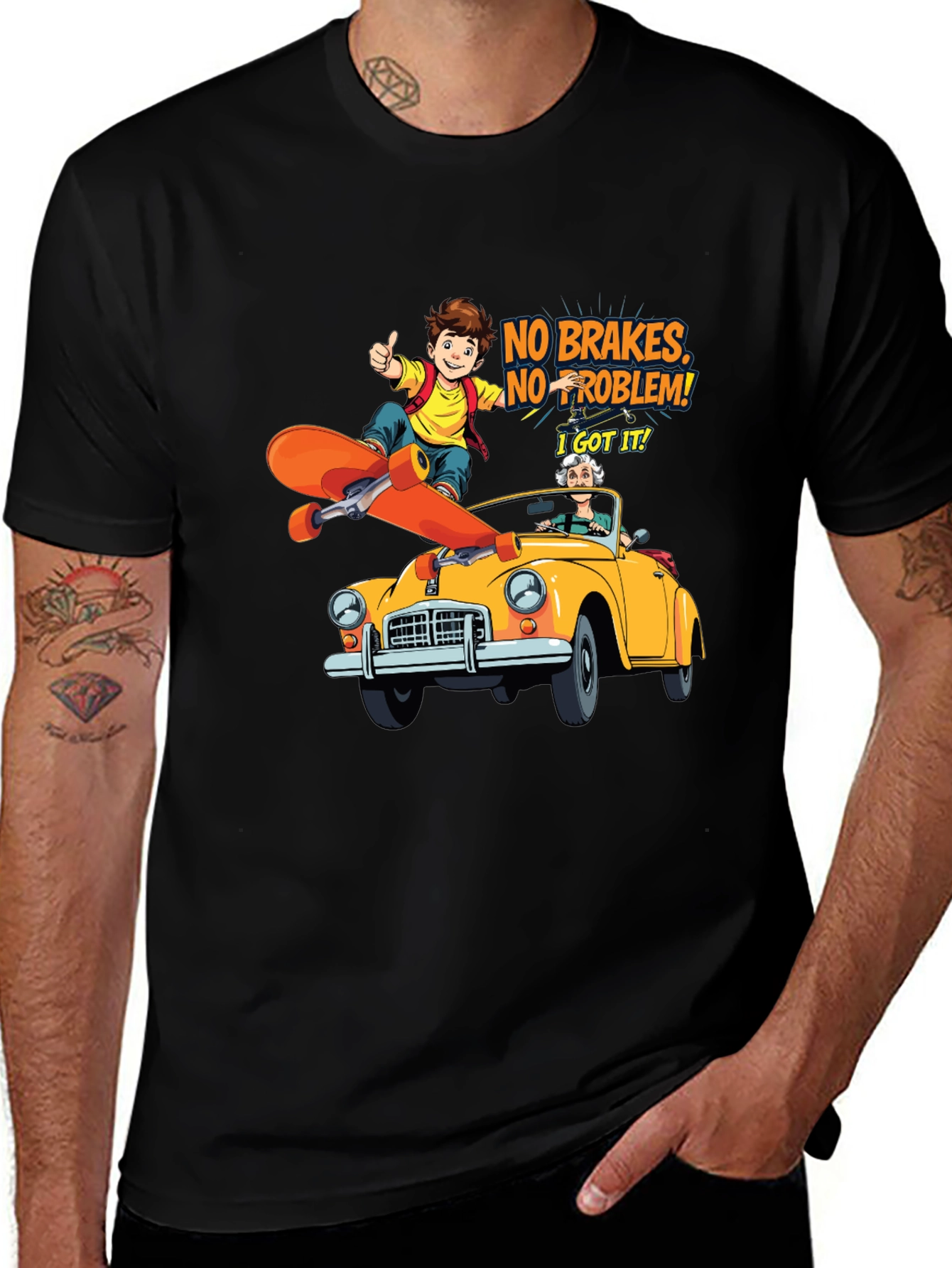 Variant 27 of No Brakes No Problem Graphic Tee