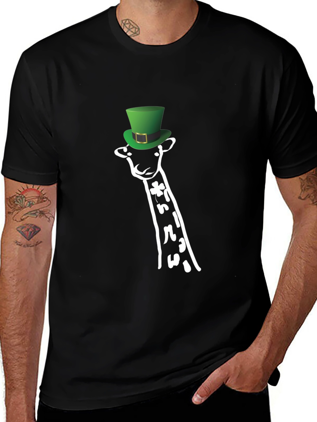 Variant 13 of St. Patrick's Day Giraffe Graphic Tee