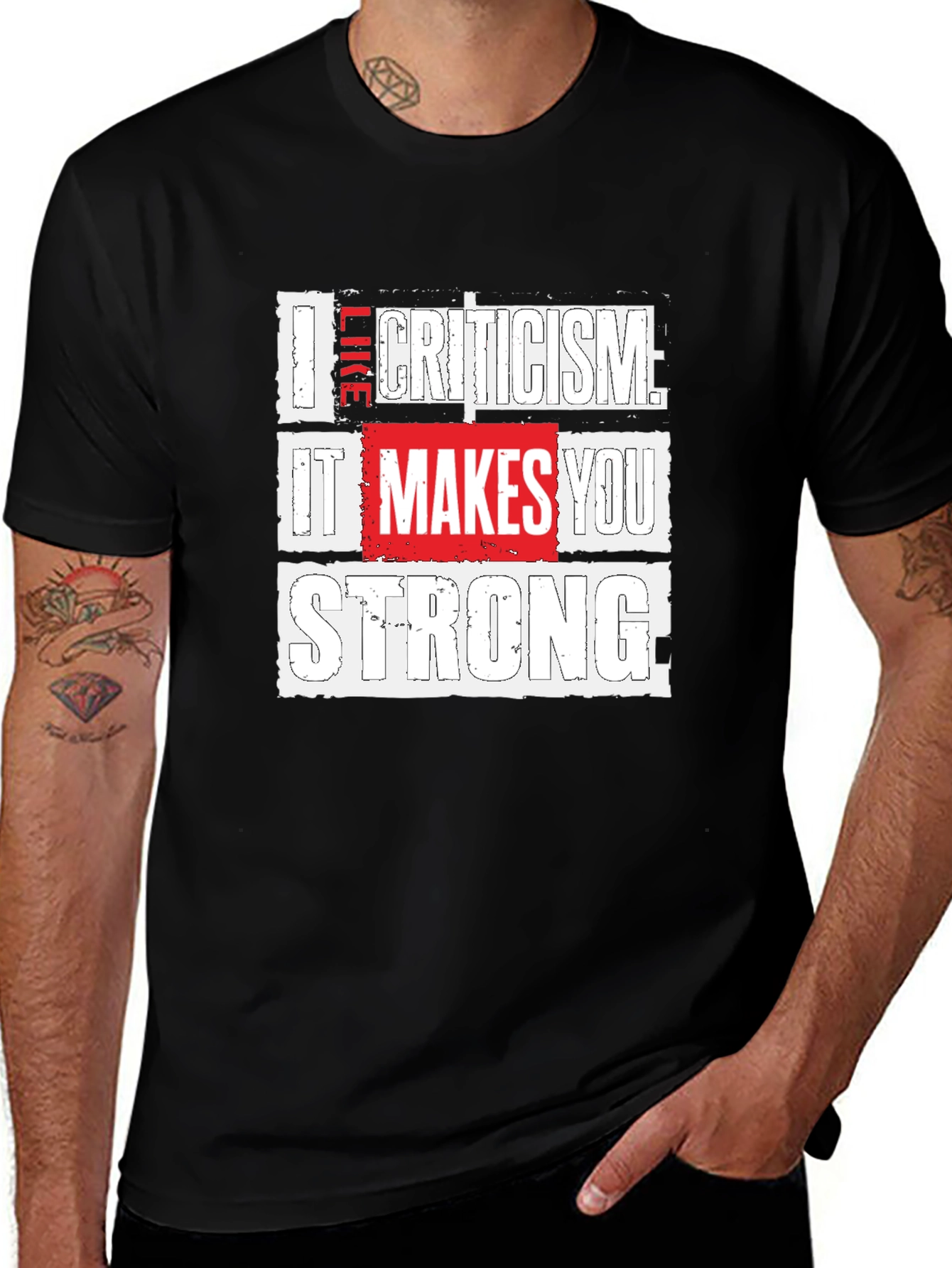 Variant 22 of Criticism Makes You Strong Graphic T-Shirt