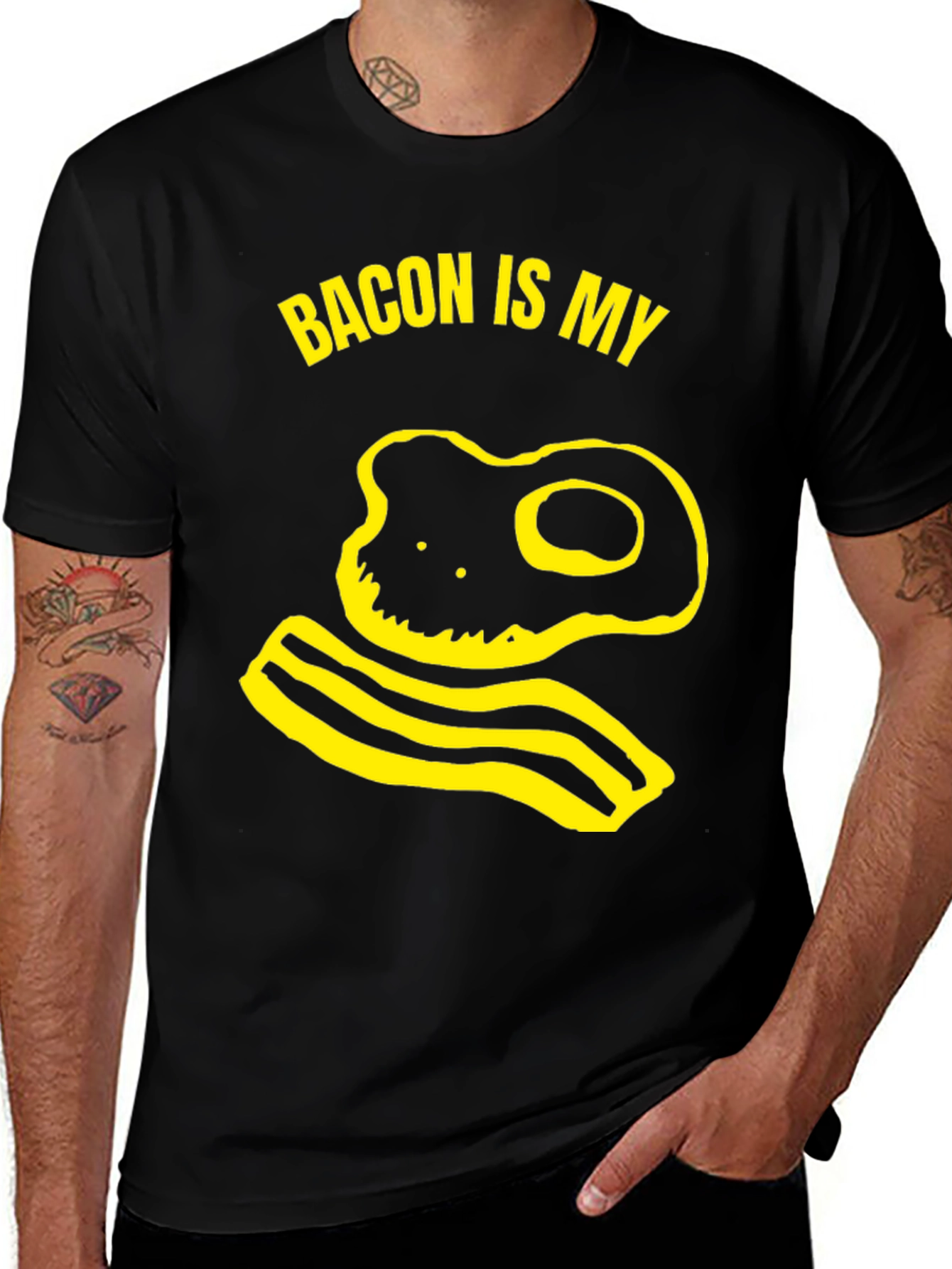 Black Bacon is My Spirit Animal Graphic Tee main image