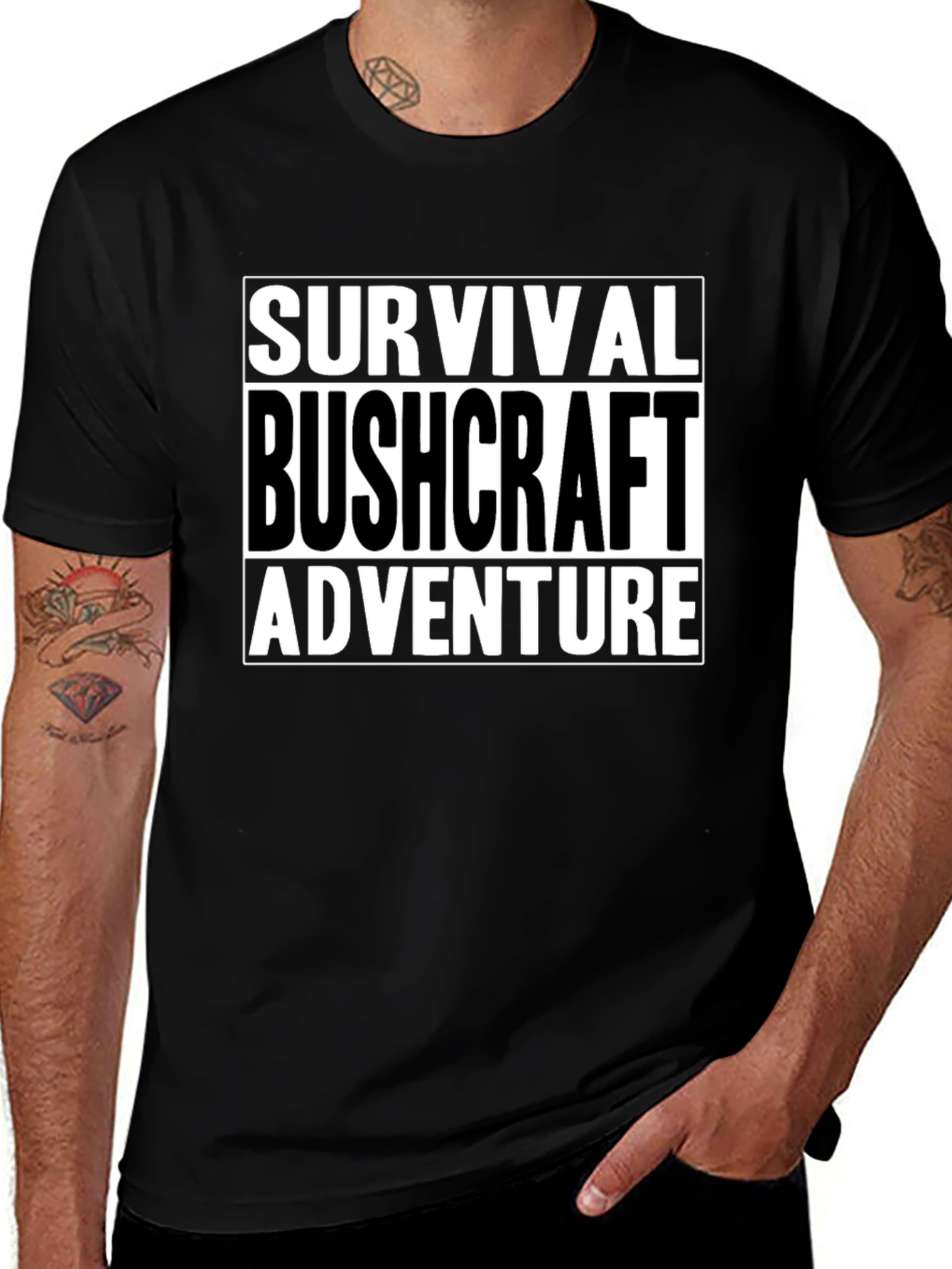 Survival Bushcraft Adventure Graphic T-Shirt