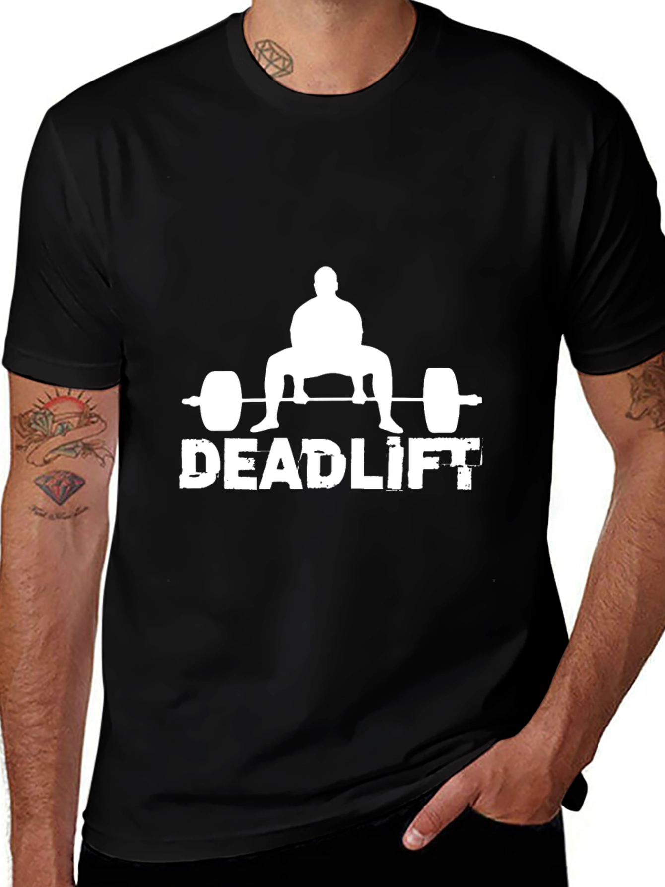 Variant 24 of Deadlift Graphic T-Shirt - Black Gym Tee