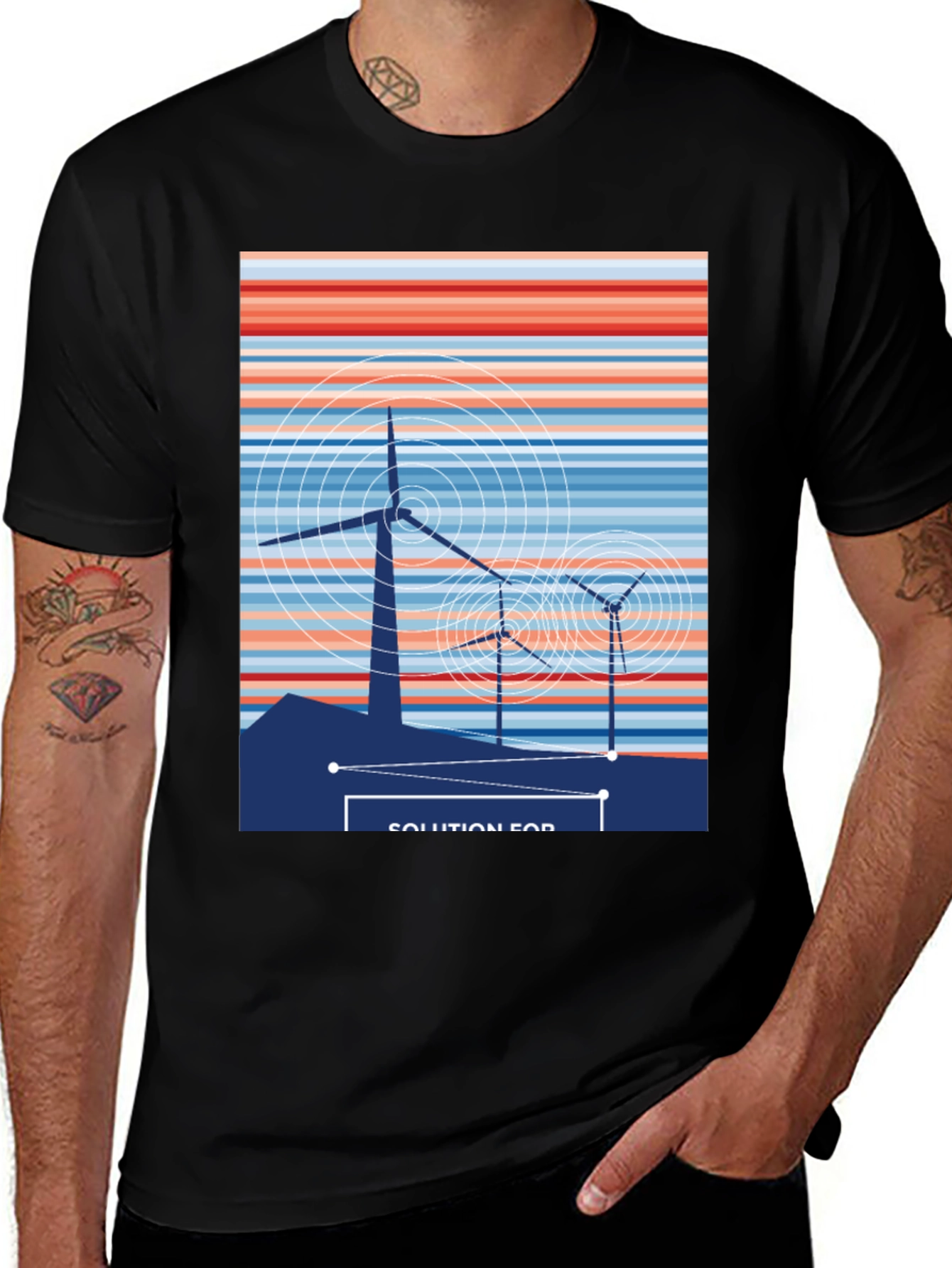 Wind Turbine Solution Graphic Tee