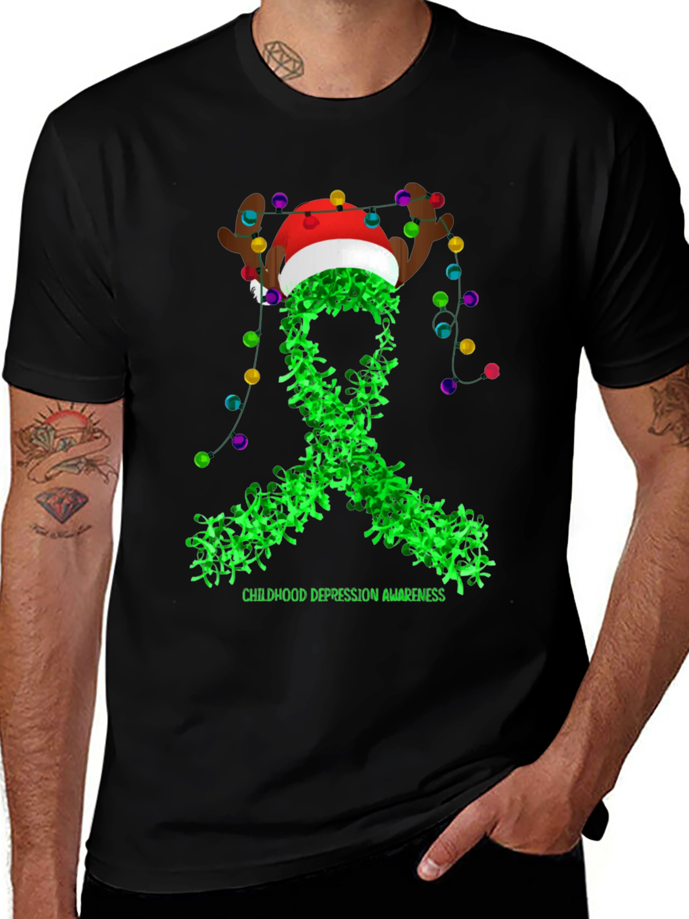 Childhood Depression Awareness Christmas Tee