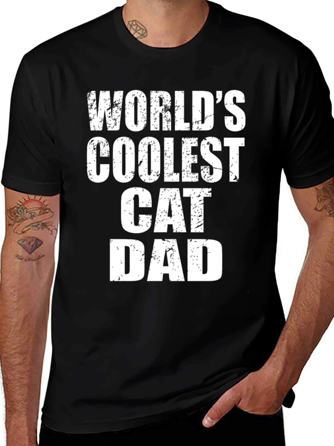 Variant 30 of World's Coolest Cat Dad T-Shirt