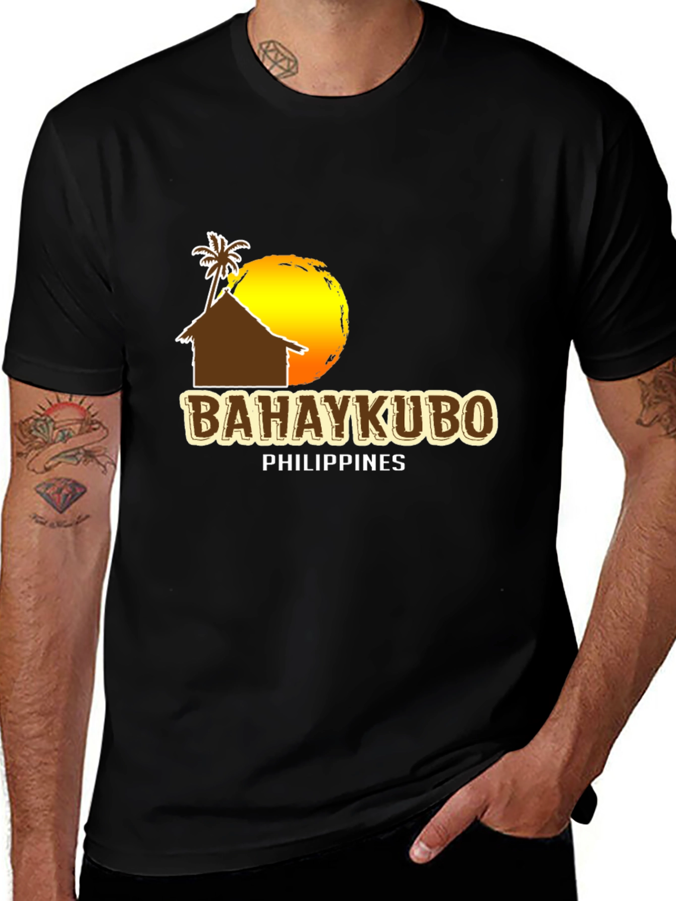 Bahay Kubo Philippines T-Shirt - Tropical Island Design