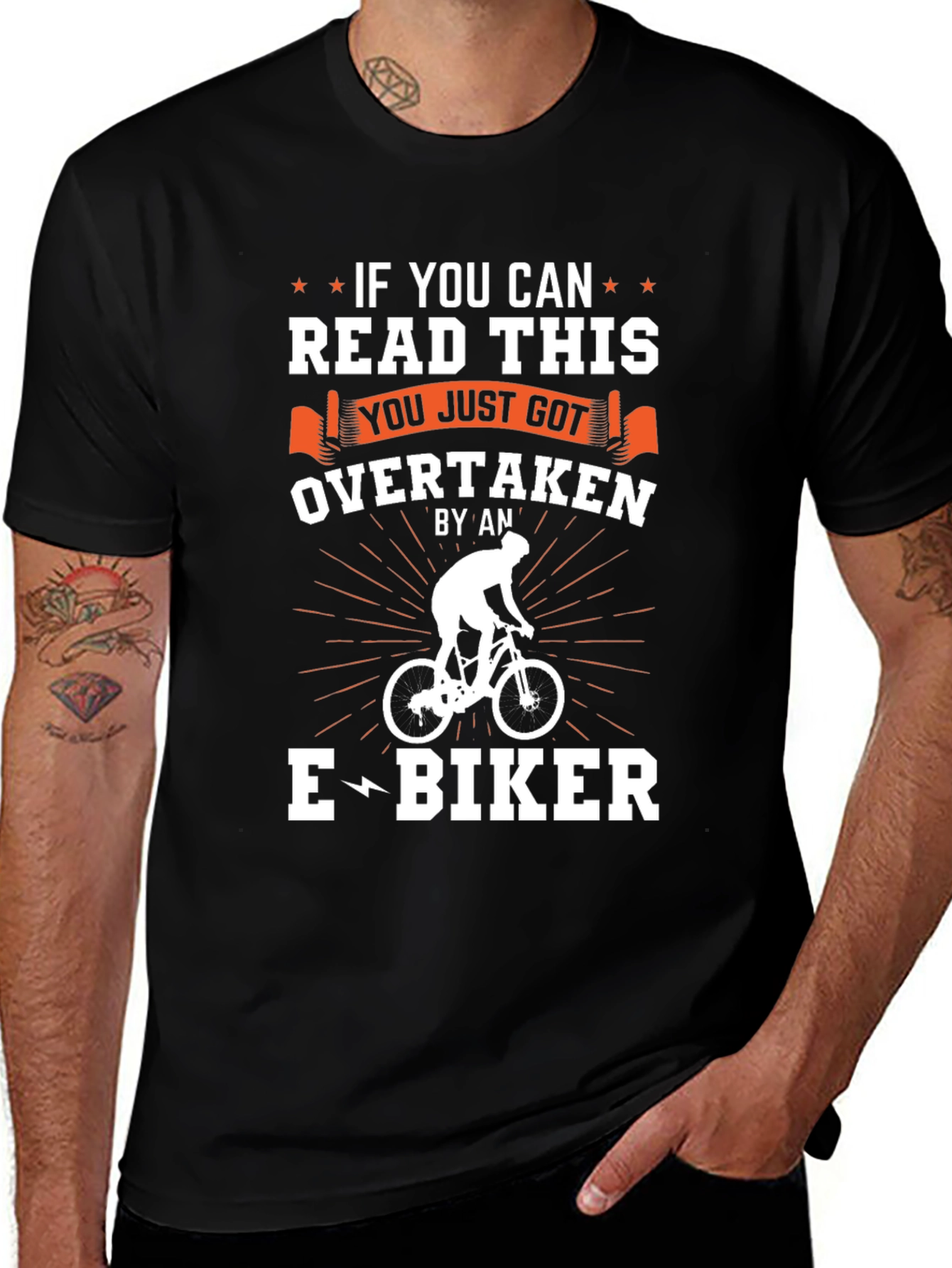 E-Biker T-Shirt: Overtaken Funny Bike Lover Tee