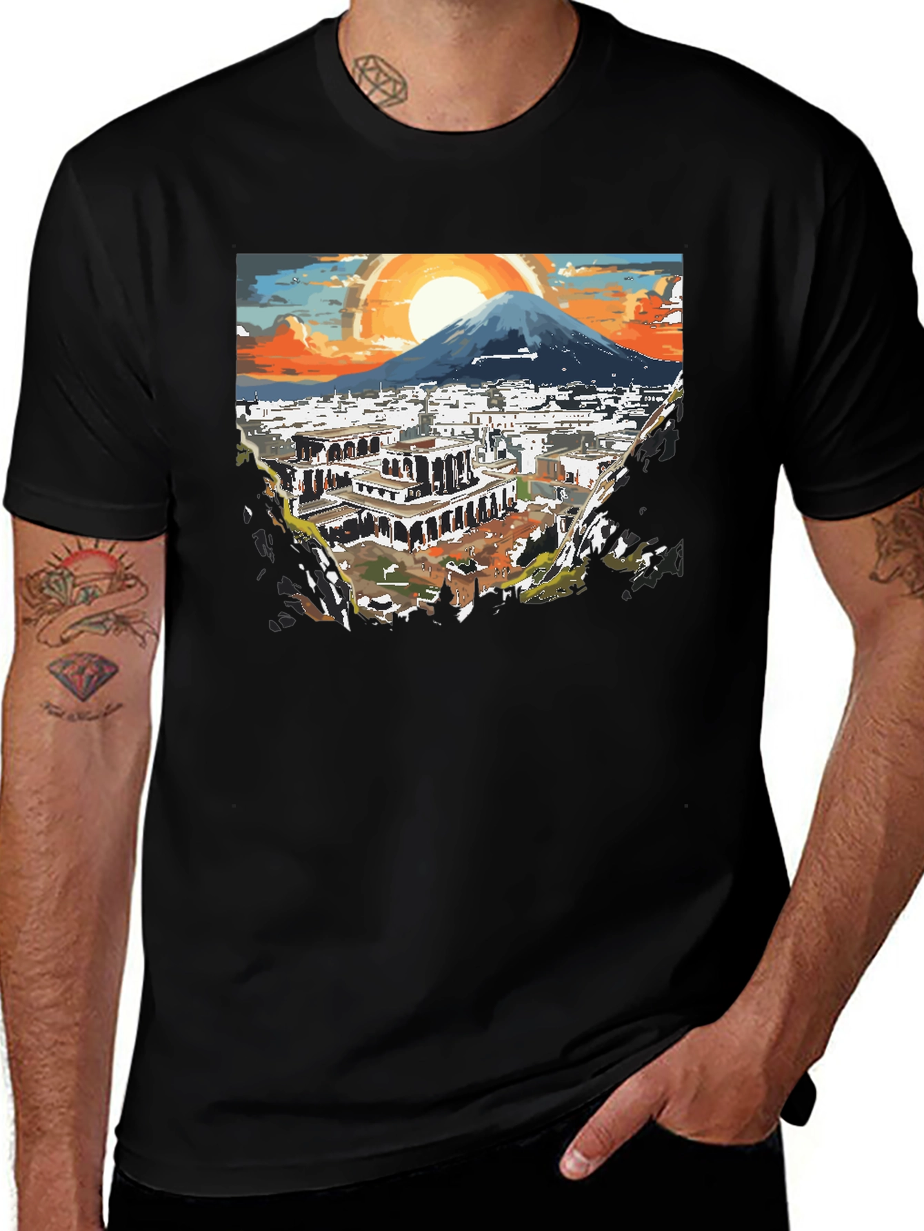 Variant 25 of Scenic City View Graphic Tee - Black