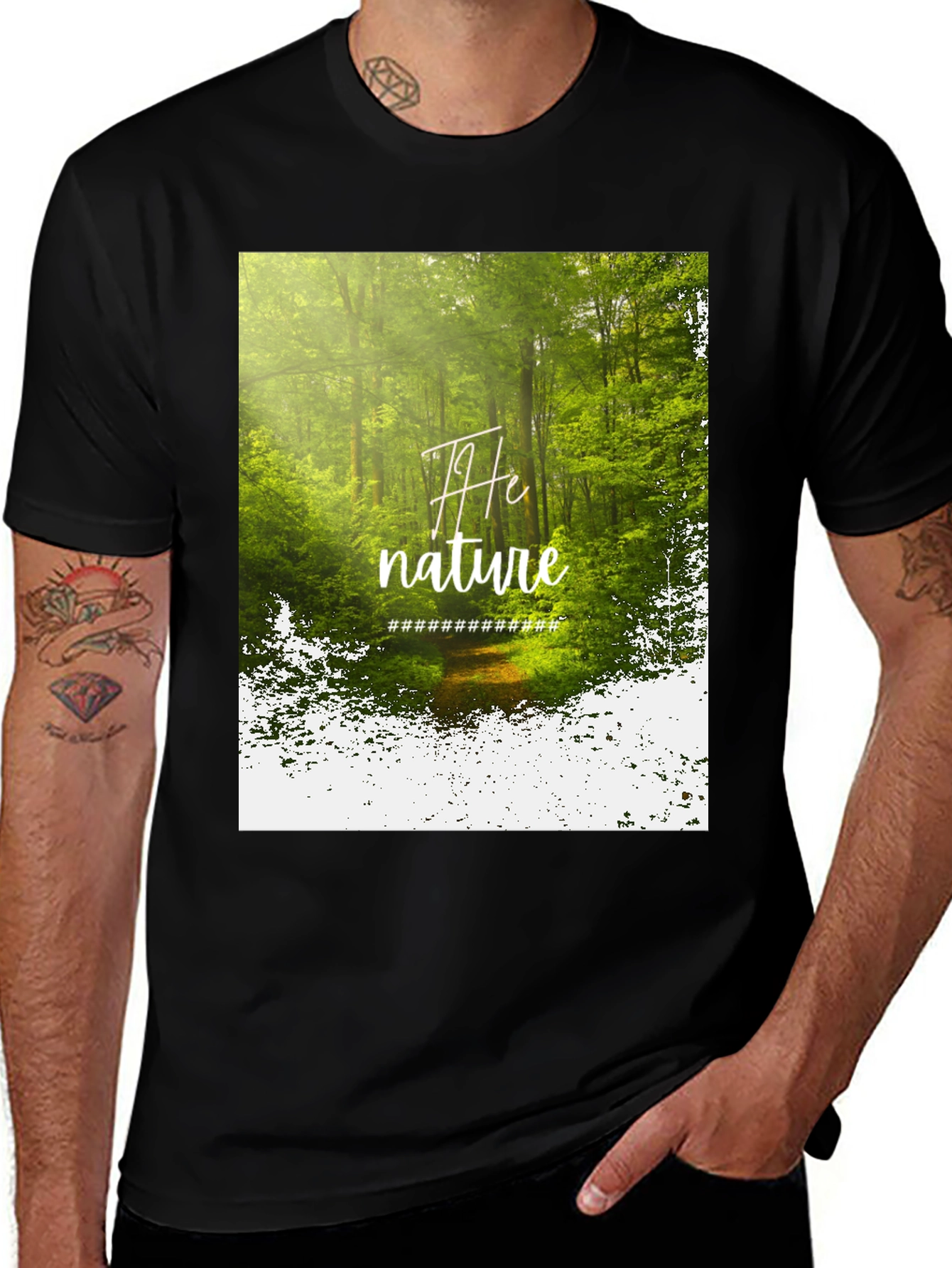 Variant 12 of Nature T-Shirt - Green Forest Design