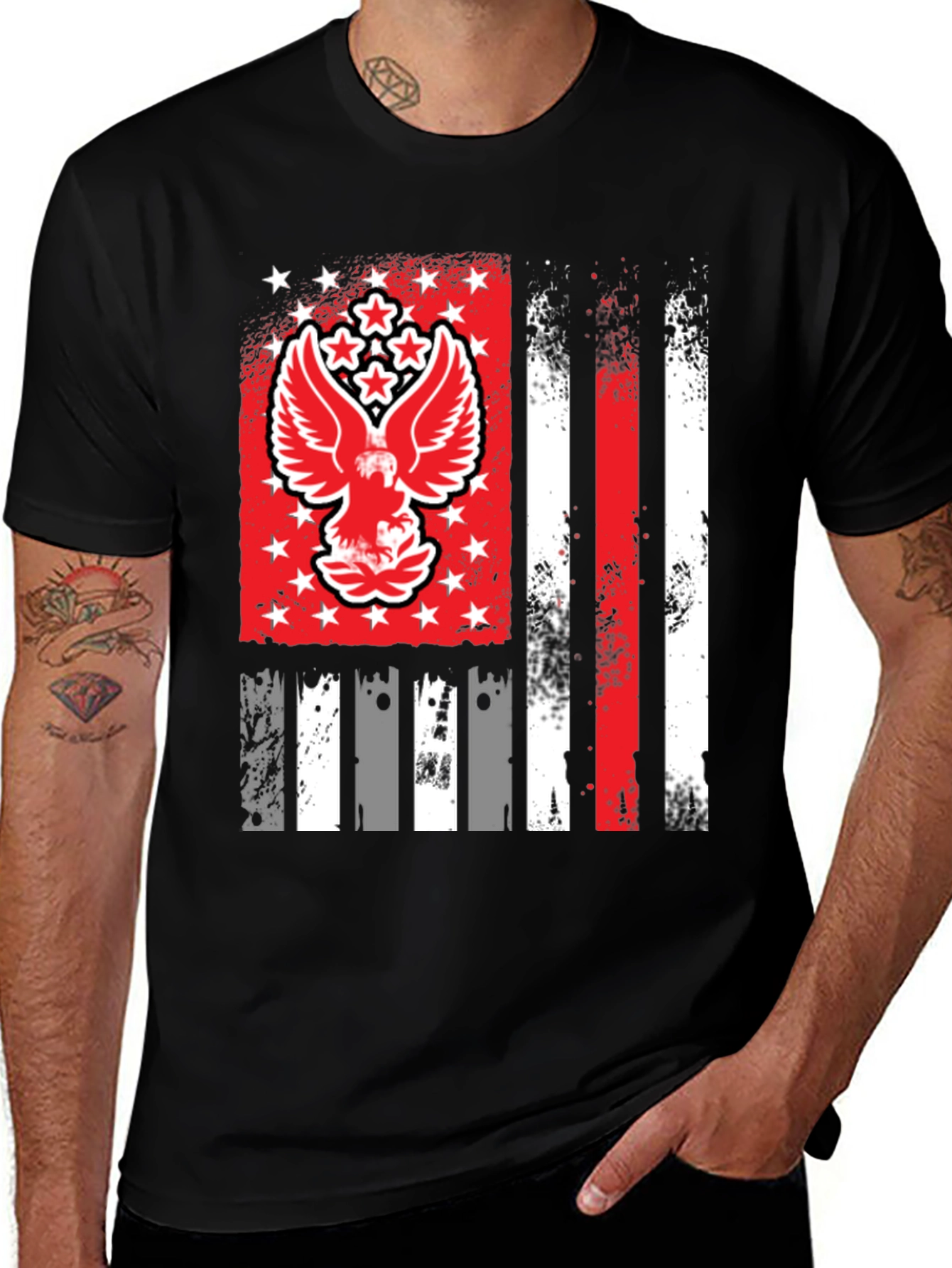 Variant 16 of Patriotic Eagle Flag Graphic T-Shirt