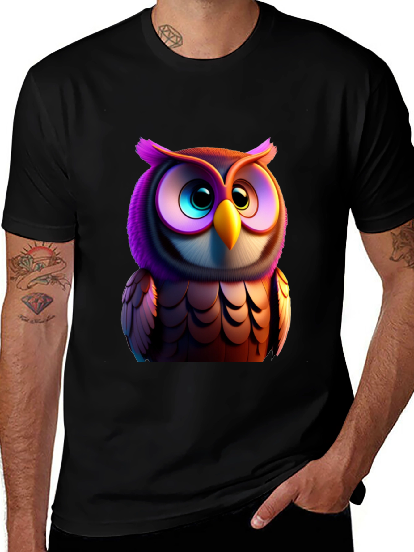 Whimsical Owl Graphic Tee
