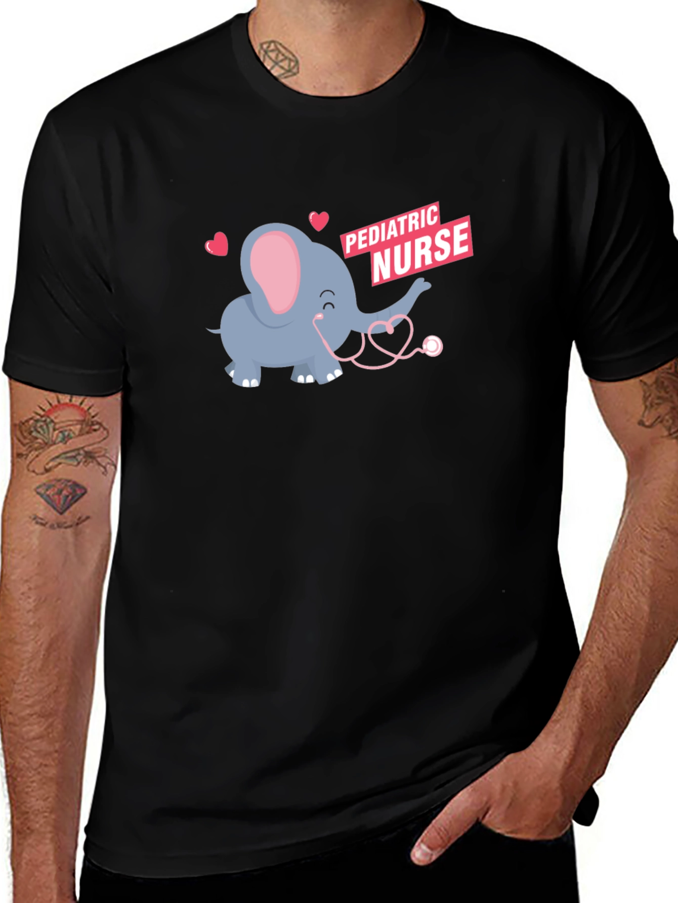 Pediatric Nurse Elephant T-Shirt - Cute & Comfortable