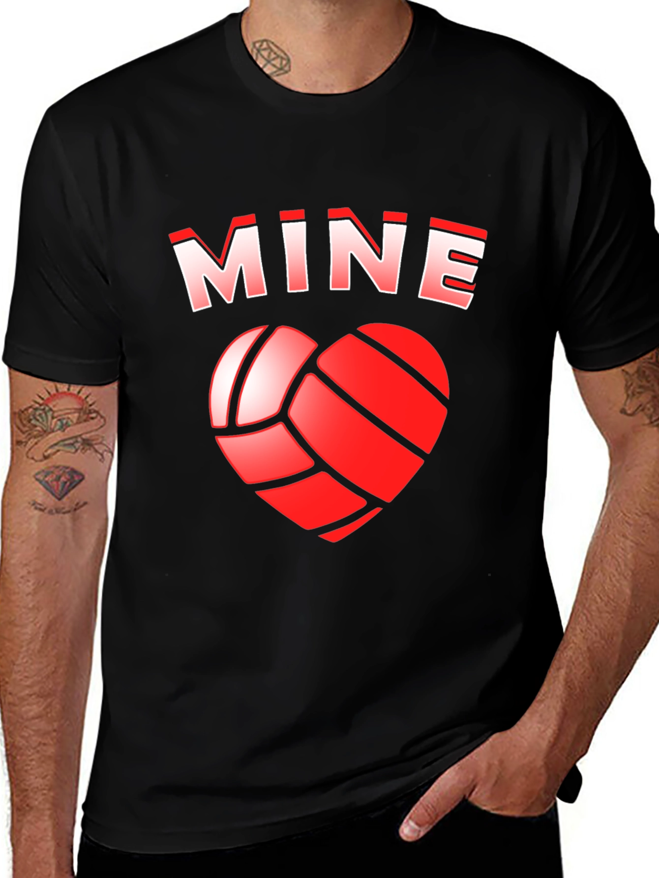 Volleyball Heart Valentine's Day T-Shirt