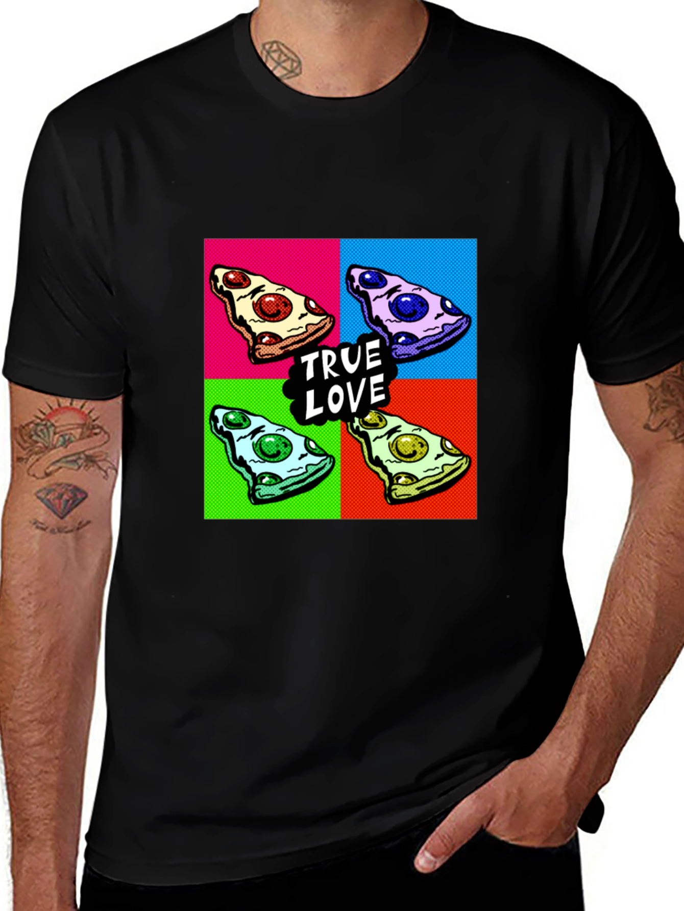 Variant 4 of True Love Pizza Slice Graphic T-Shirt