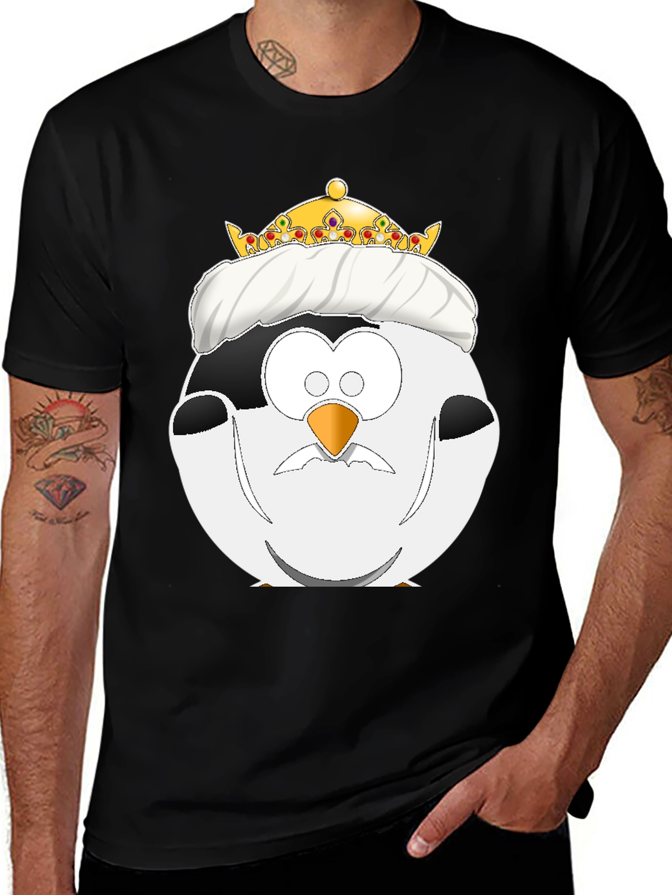 Variant 4 of King Penguin Cartoon Graphic Tee