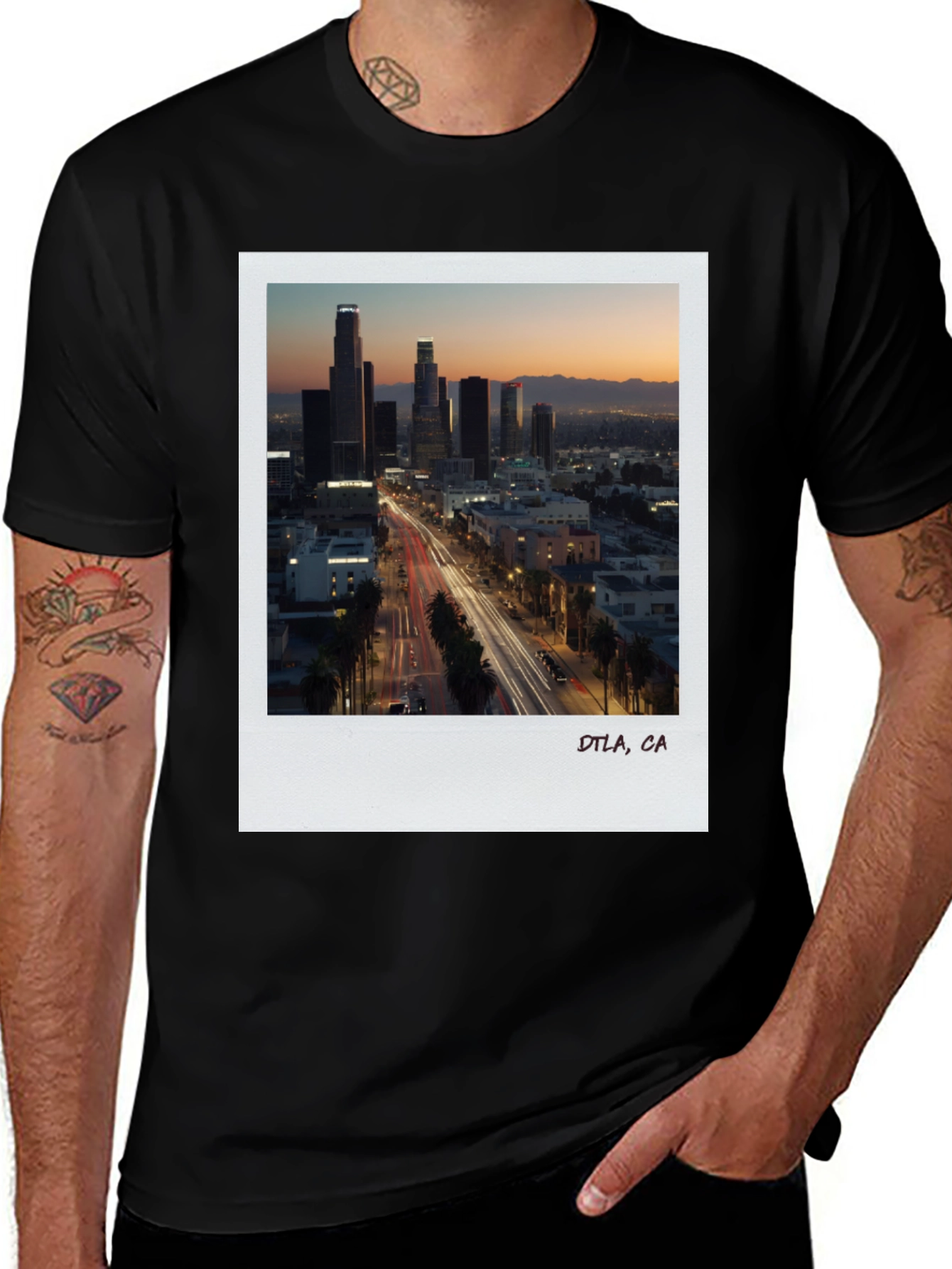 DTLA at Dusk Graphic Tee - Black