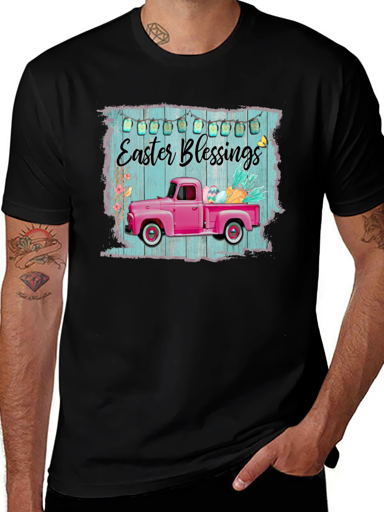 Easter Blessings Truck Graphic Tee