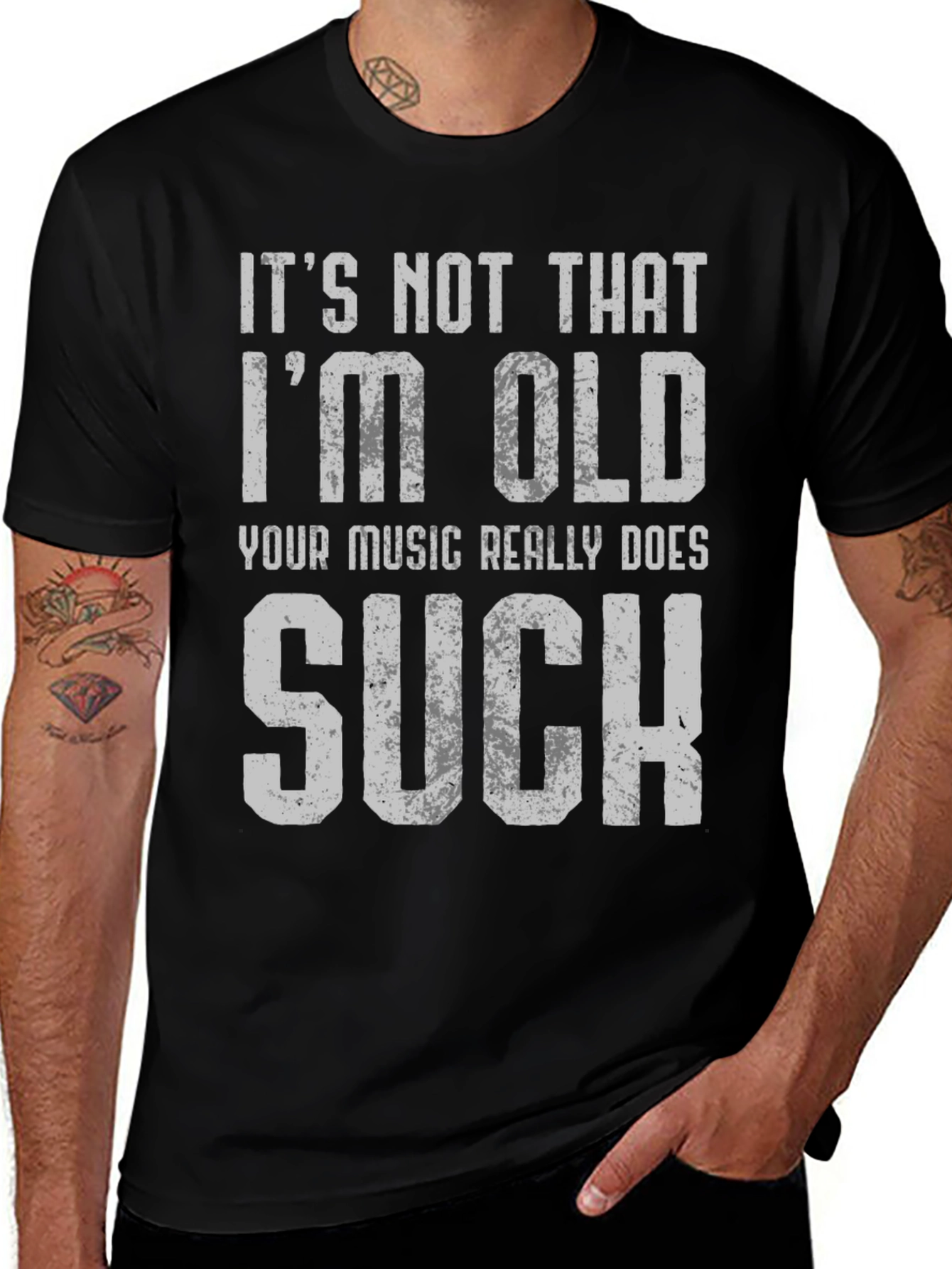 Variant 11 of Funny "I'm Old" Graphic Tee - Black Cotton T-Shirt