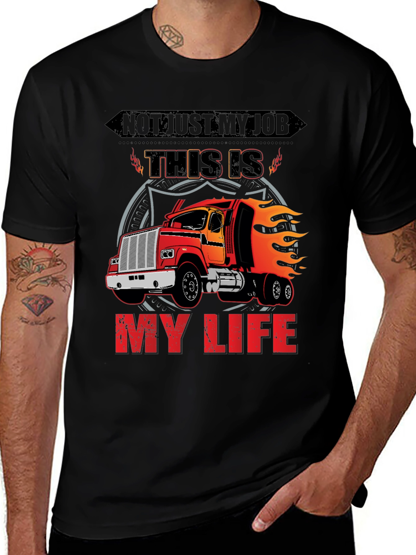 Variant 11 of Trucker's Life T-Shirt: Not Just A Job