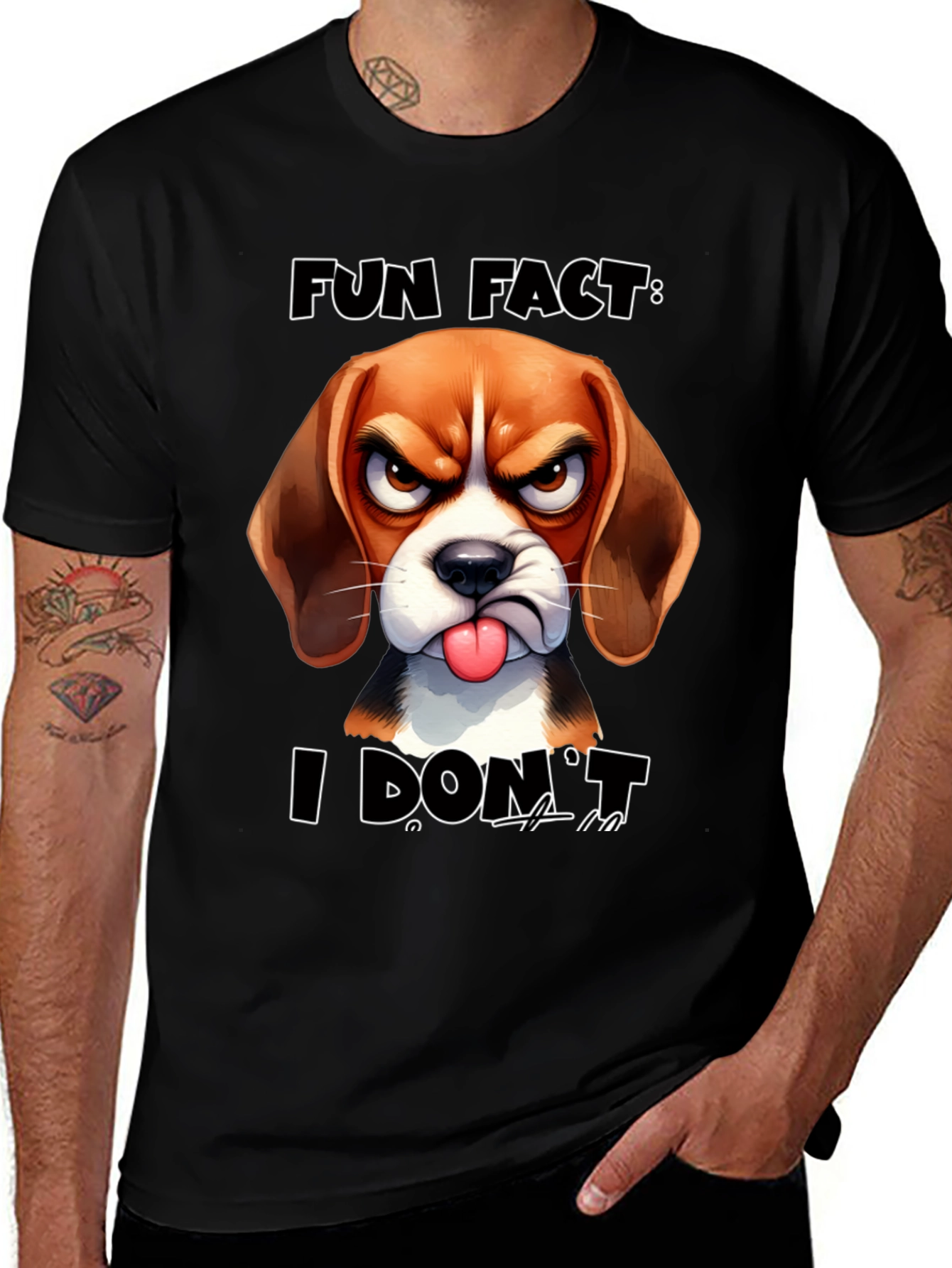 Variant 27 of Fun Fact: Angry Dog Graphic Tee - Unisex
