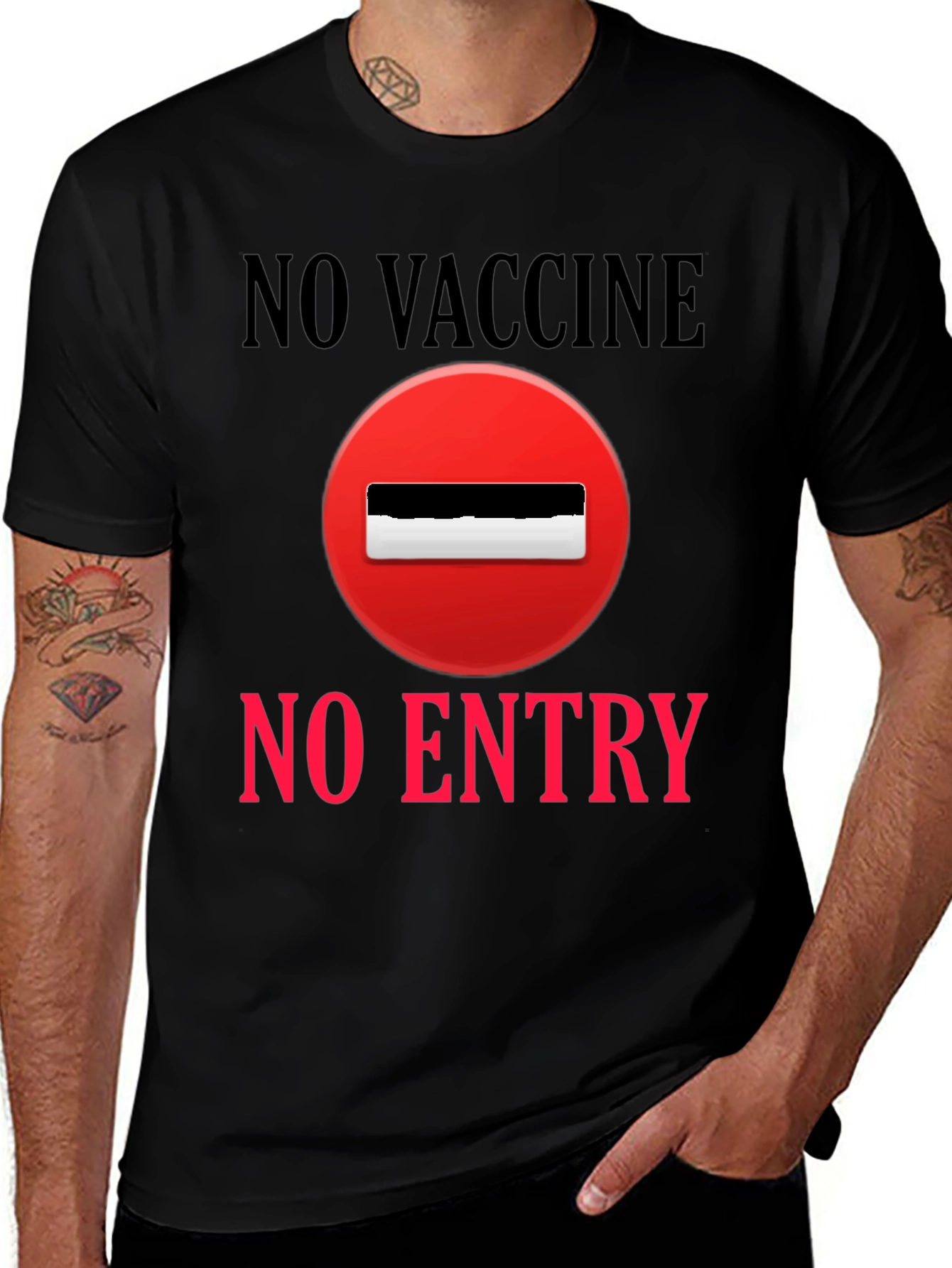 Variant 14 of No Vaccine, No Entry T-Shirt