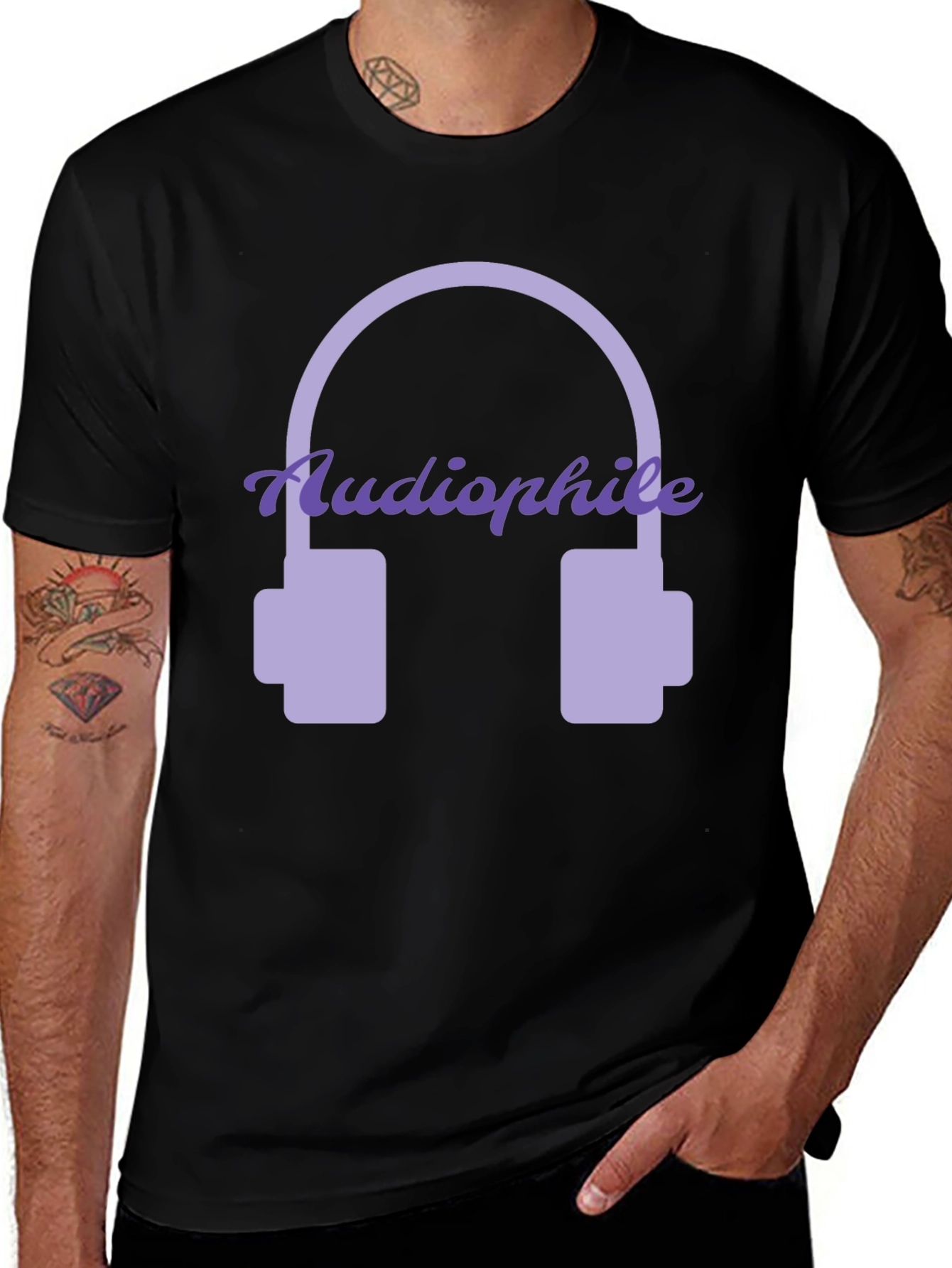 Variant 10 of Audiophile Headphones Graphic Tee - Music Lover T-Shirt