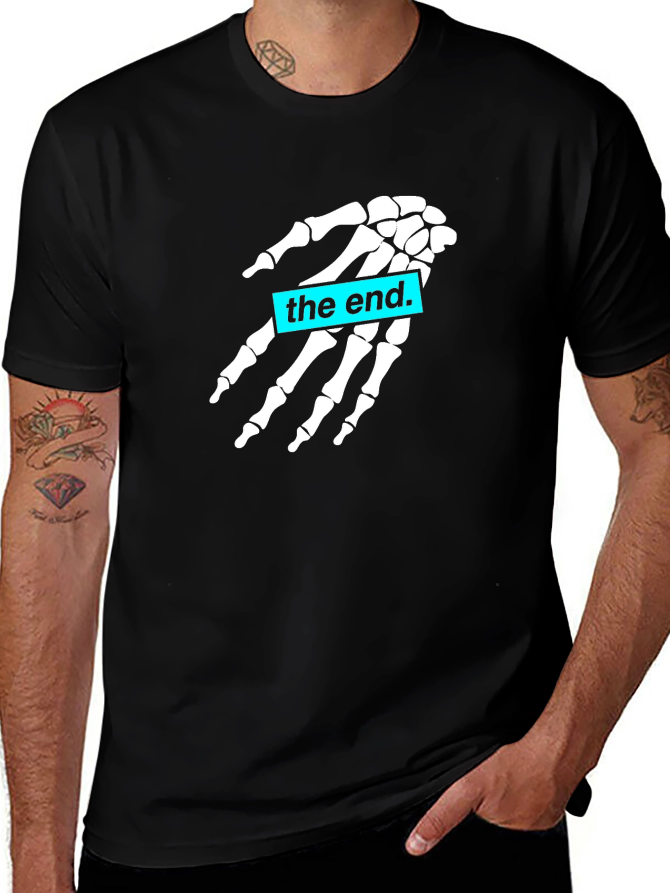The End Graphic Tee - Skeleton Hand T-Shirt